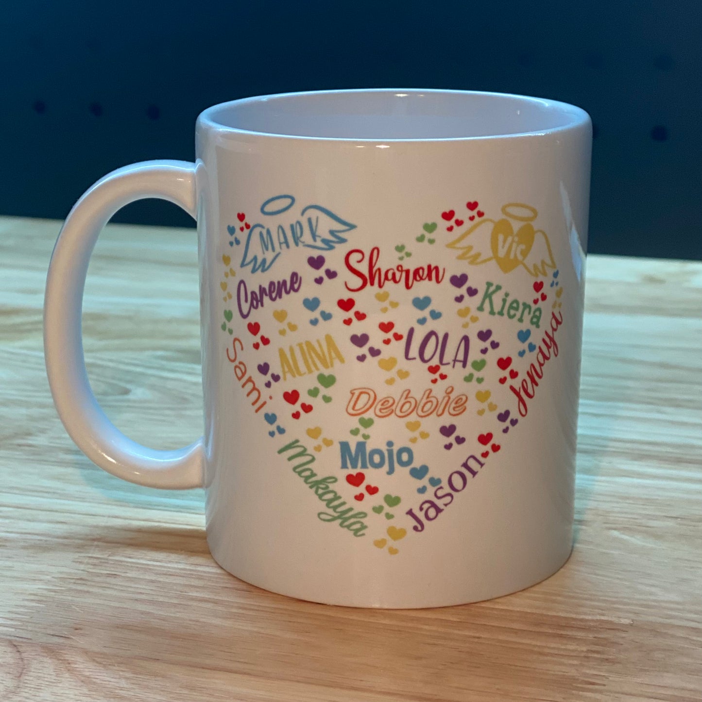 HEART NAME AND TITLE MUG
