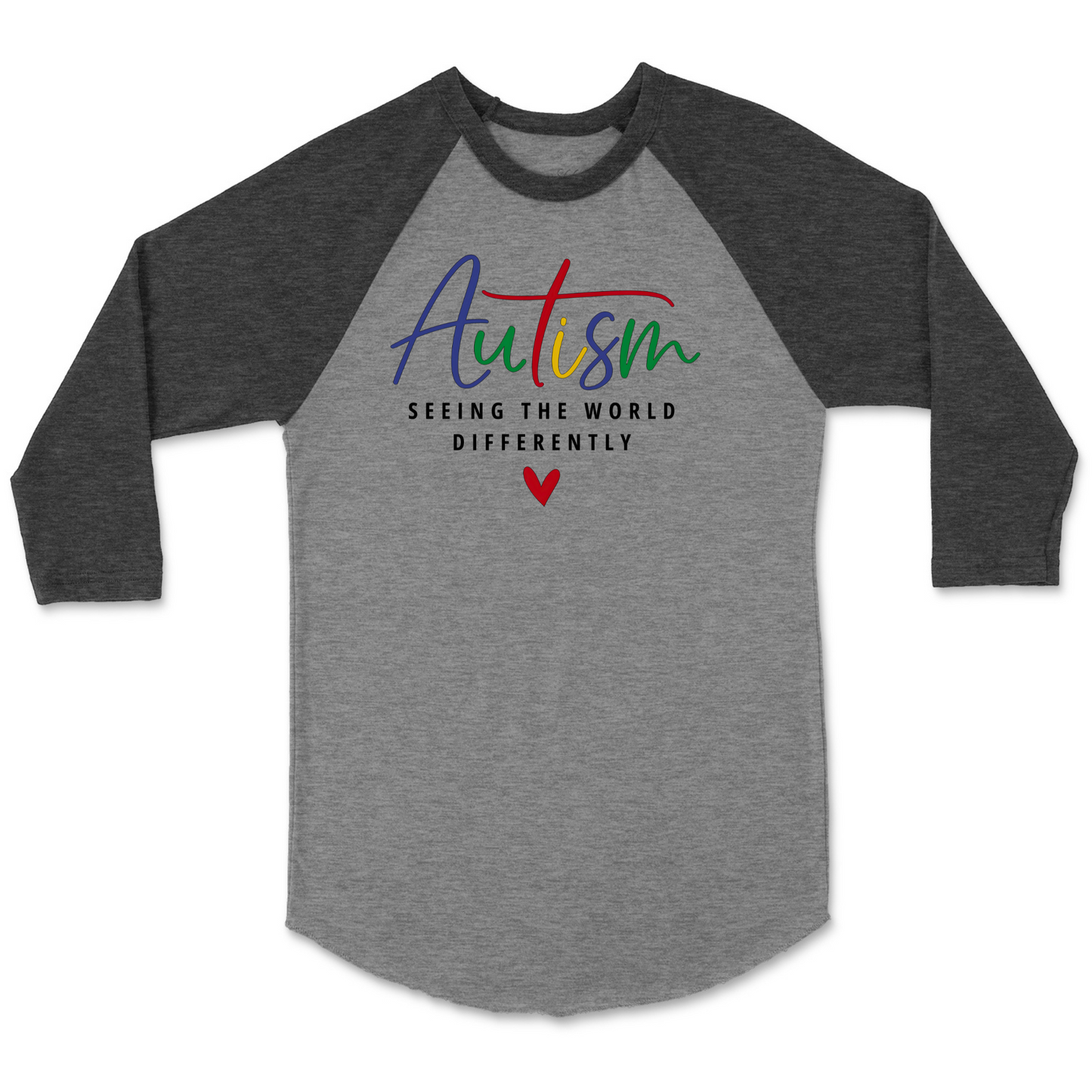 AUTISM, SEEING THE WORLD DIFFERENTLY - Kids Baseball Raglan T-Shirt