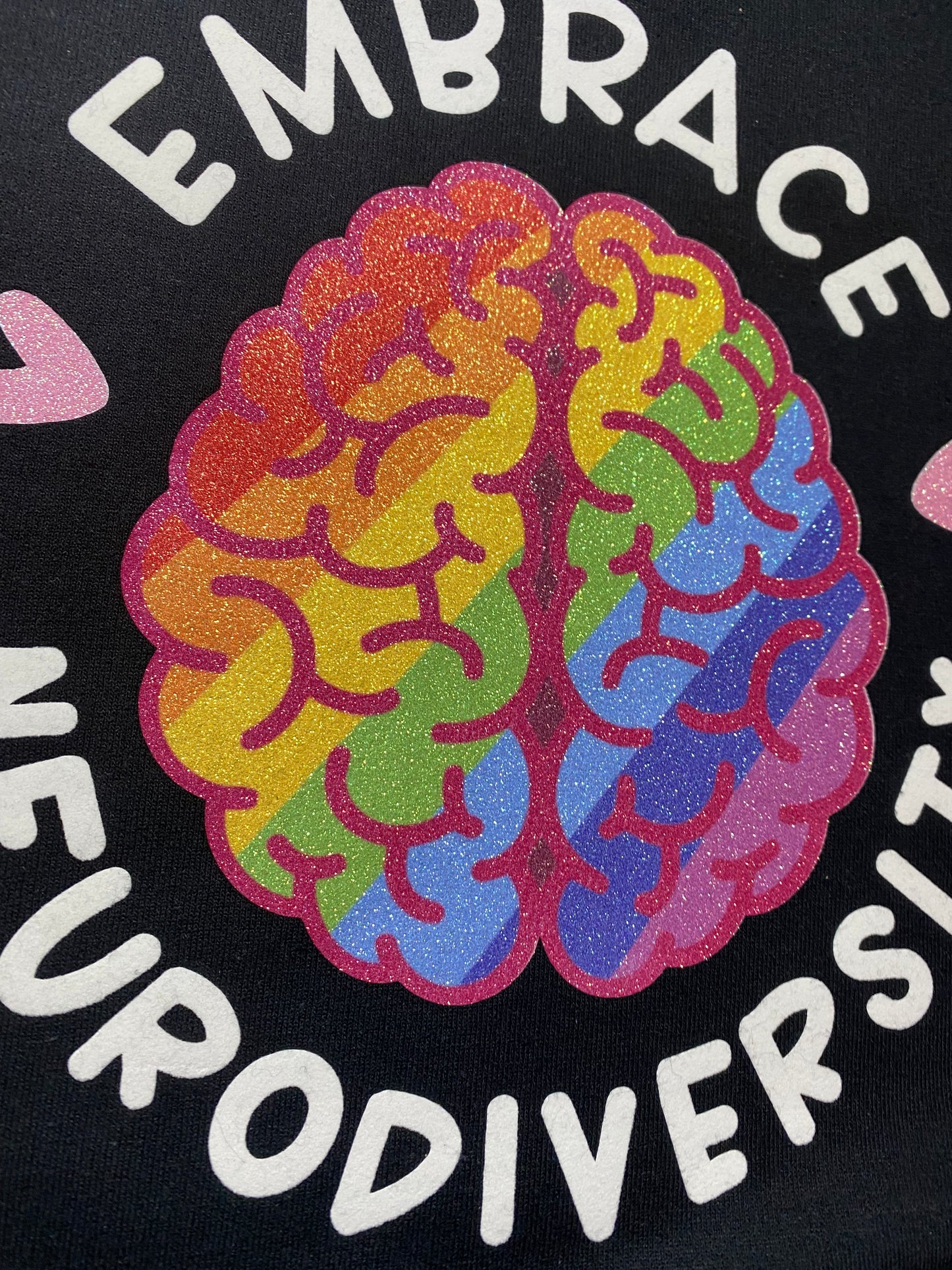 EMBRACE NURODIVERSITY GLITTER BRAIN - Unisex Sweatshirt