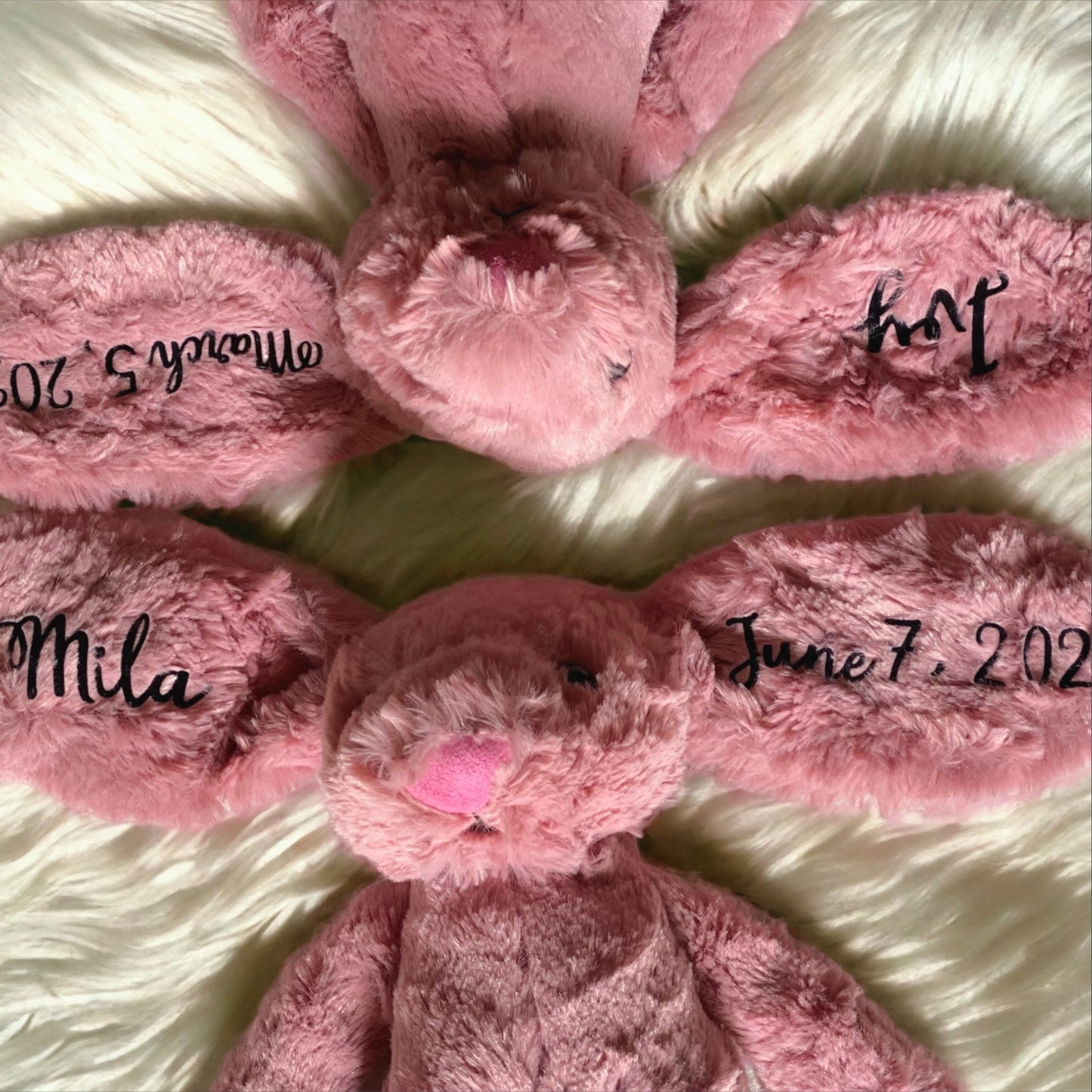 CUSTOM BUNNY - ADD NAME/DATE/MESSAGE