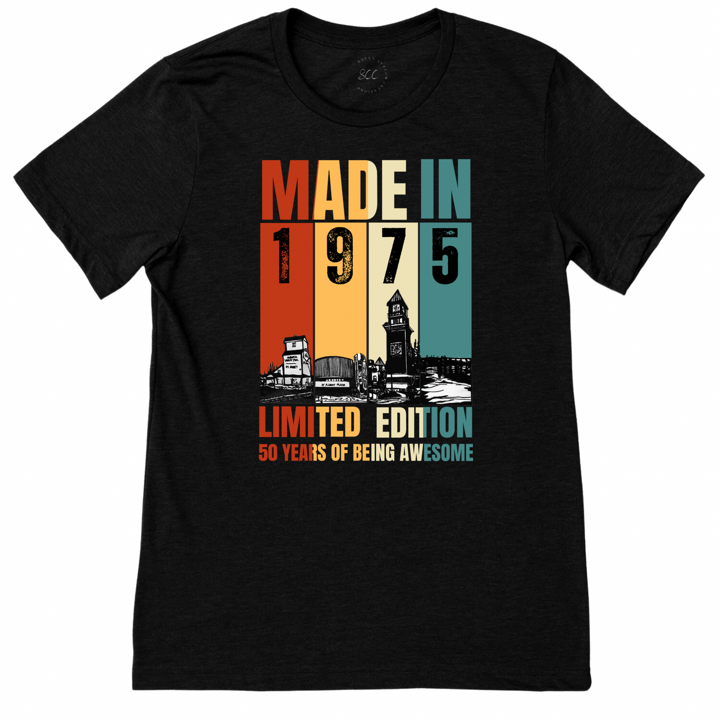 MADE IN ST ALBERT - Unisex T-shirt (we can also customize to any year and make changes to the original design)