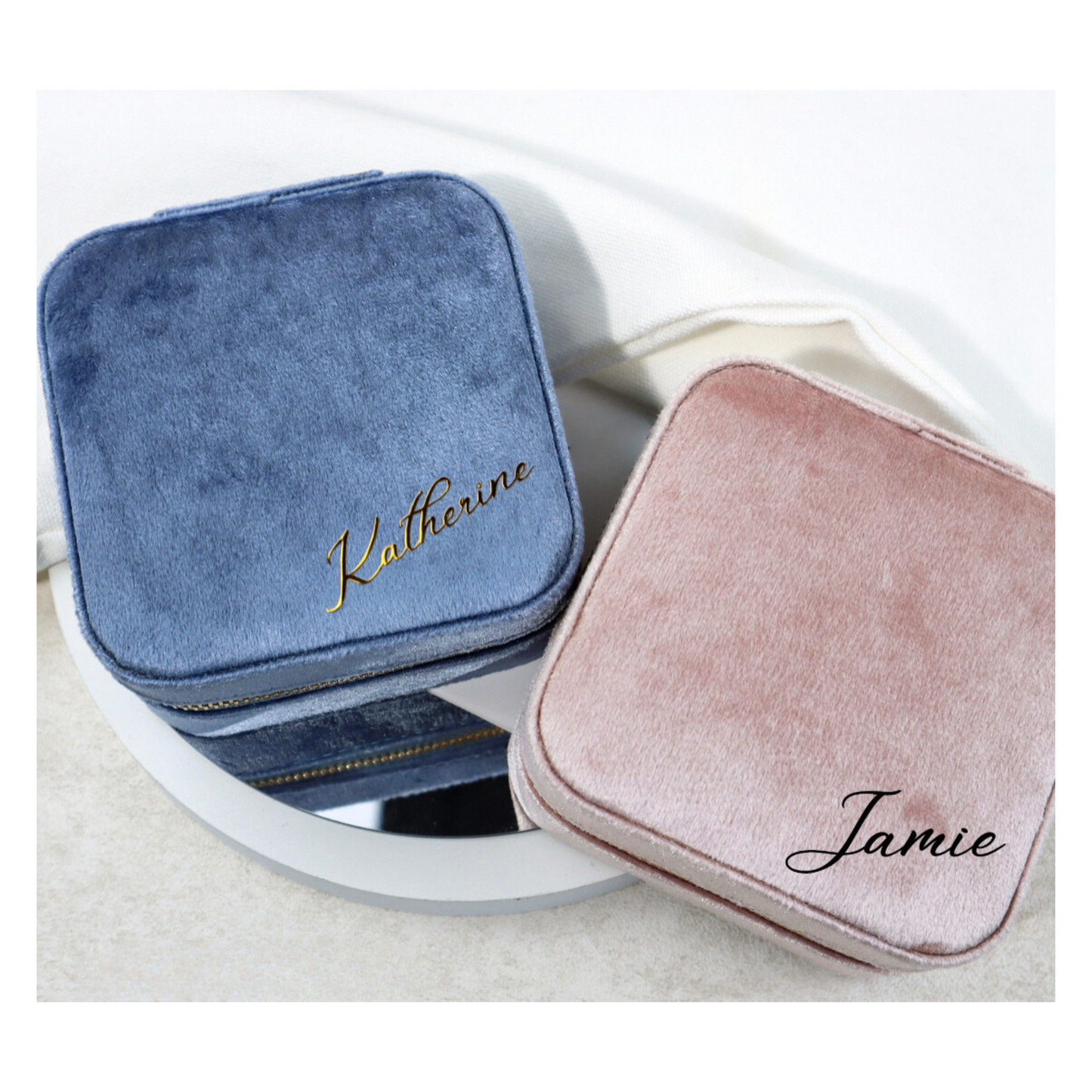 PERSONALIZED VELVET JEWELRY BOX
