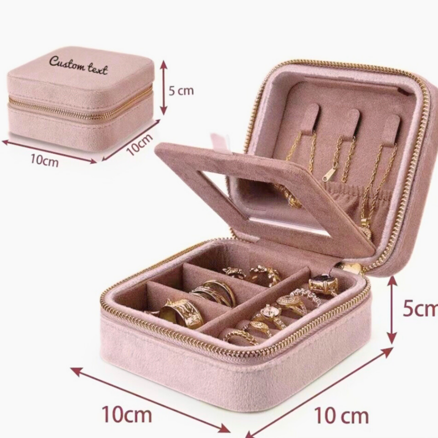 PERSONALIZED VELVET JEWELRY BOX