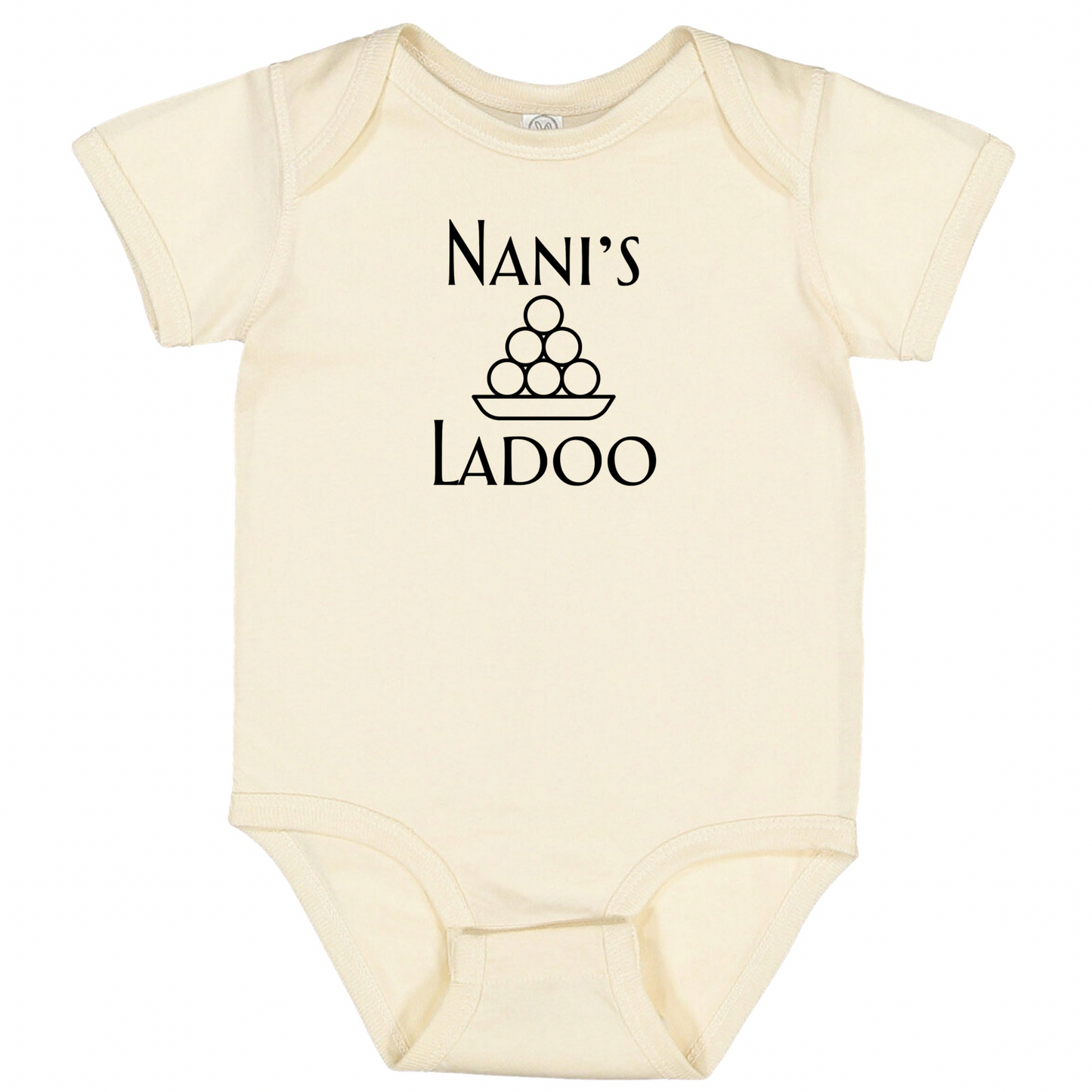 NANI’S LADOO (Black Font) - Short Sleeve Onesie