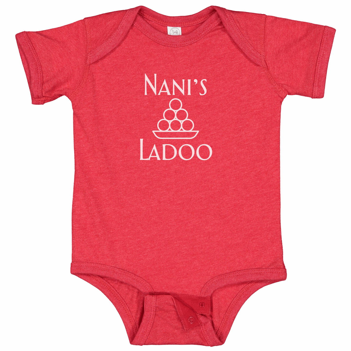NANI’S LADOO (White Font)- Short Sleeve Onesie