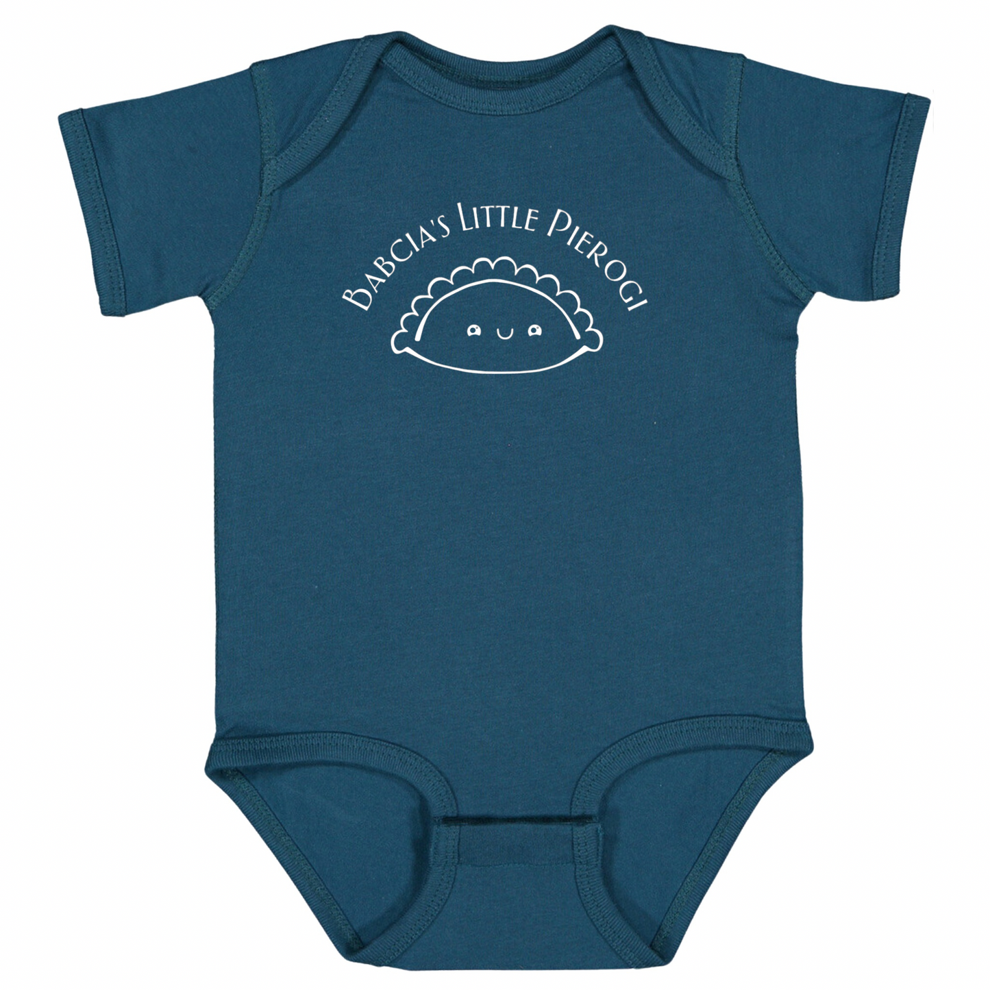 BABCIA’S LITTLE PIEROGI (White Font)- Short Sleeve Onesie