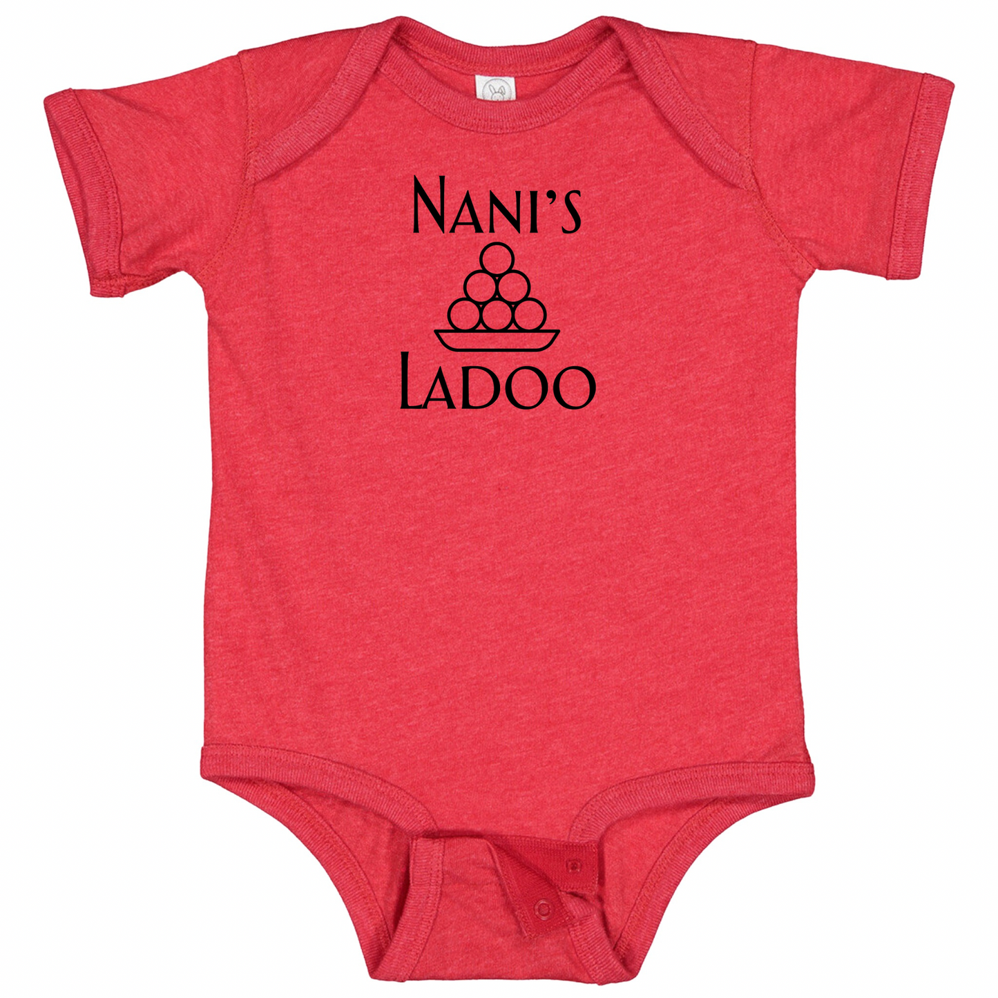 NANI’S LADOO (Black Font) - Short Sleeve Onesie