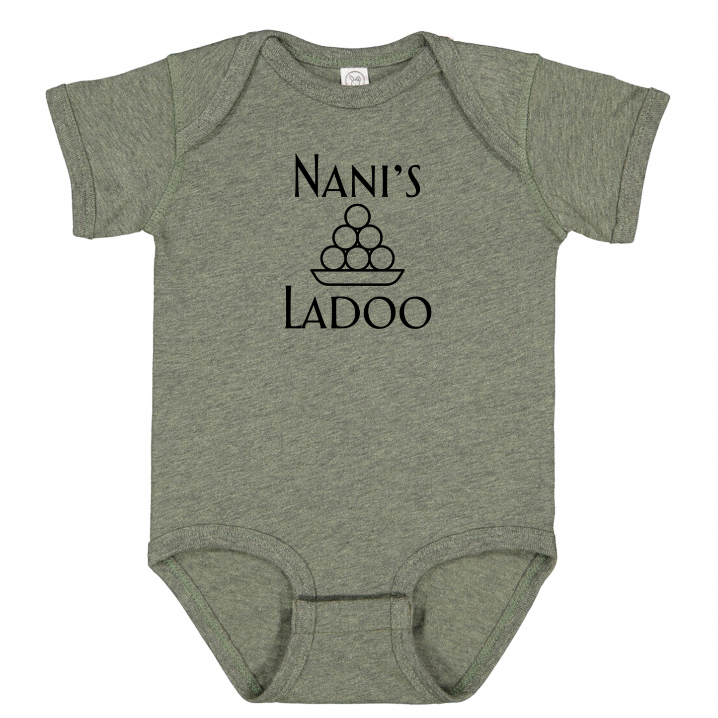 NANI’S LADOO (Black Font) - Short Sleeve Onesie
