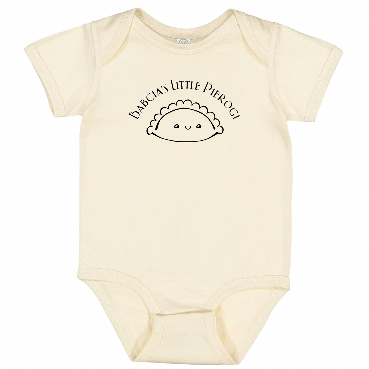 BABCIA’S LITTLE PIEROGI (Black Font) - Short Sleeve Onesie