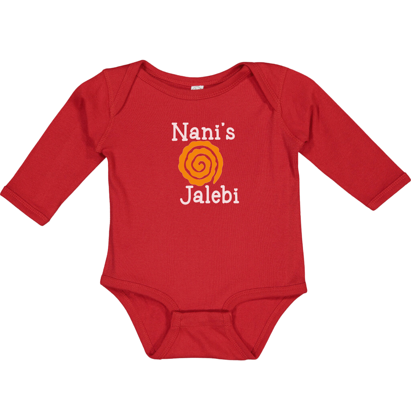 NANI'S JALEBI (White Font) - Long Sleeve Onesie