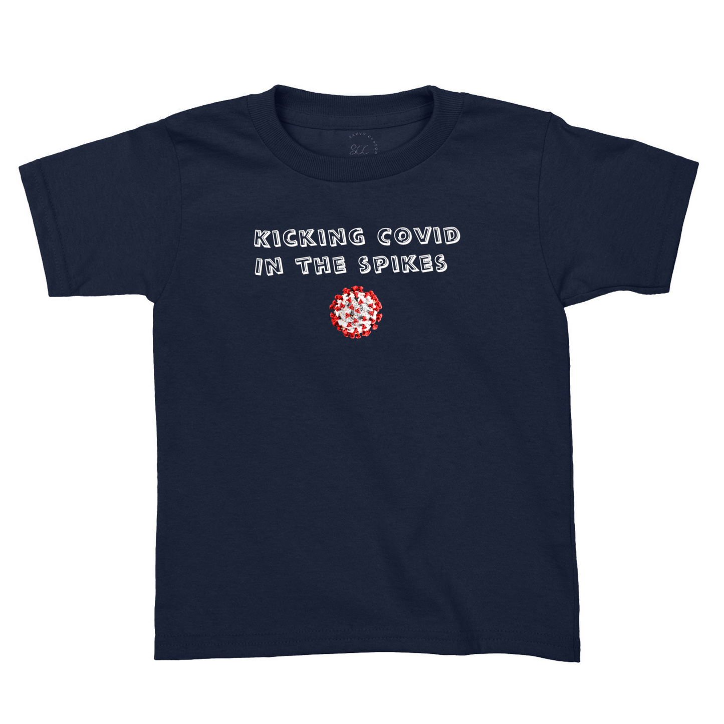 KICKING COVID IN THE SPIKES - Kids T-Shirt