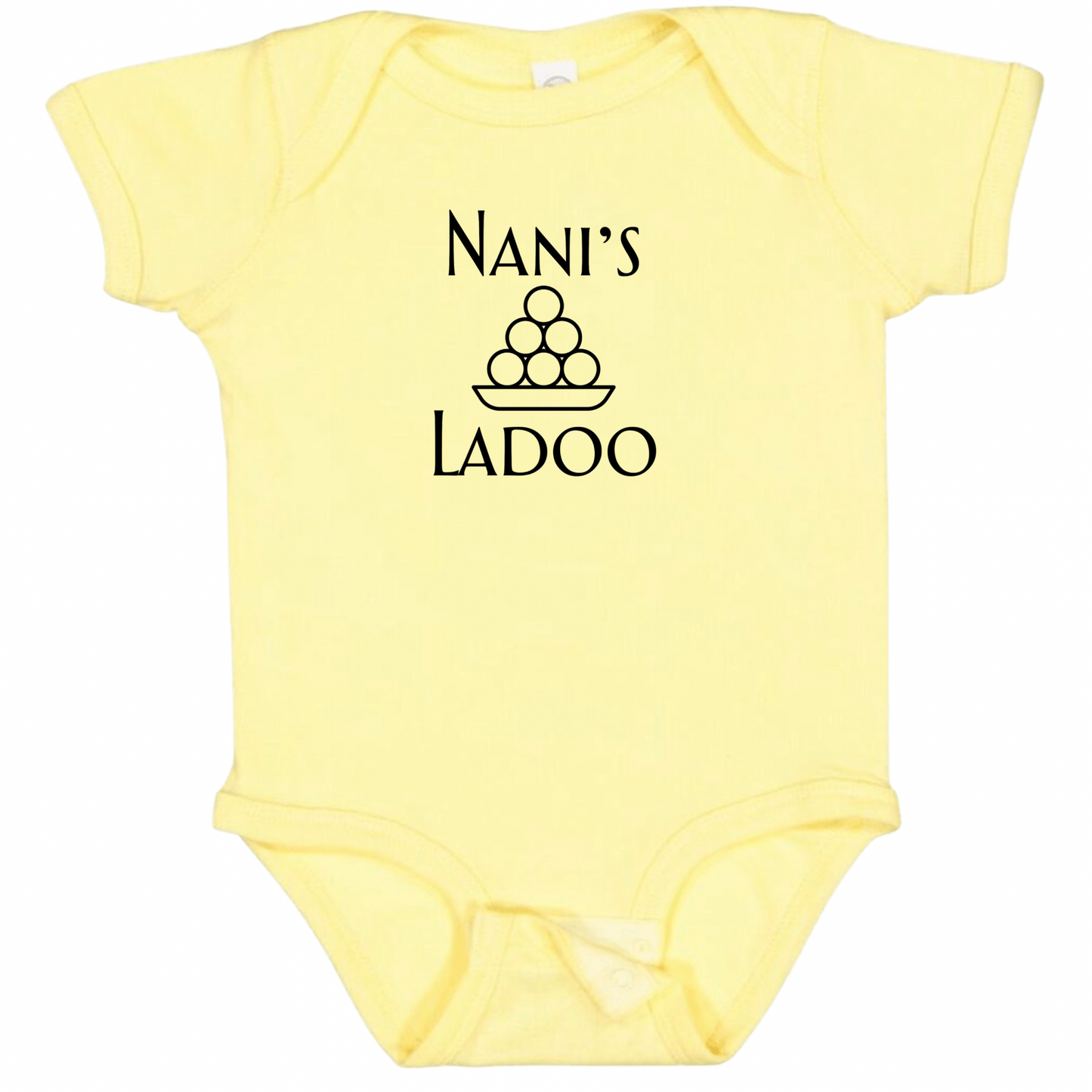 NANI’S LADOO (Black Font) - Short Sleeve Onesie