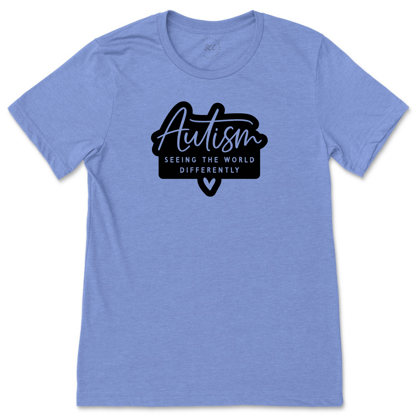 AUTISM SEEING THE WORLD DIFFERENTLY (Black Font) - Unisex crewneck T-shirt