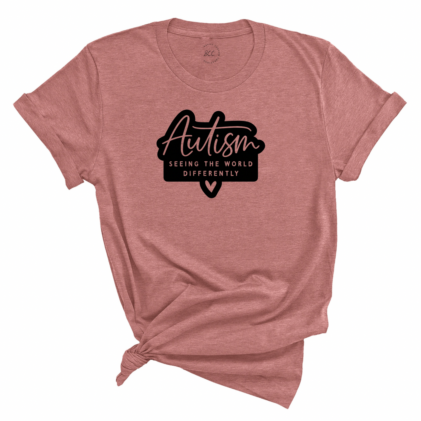 AUTISM SEEING THE WORLD DIFFERENTLY (Black Font) - Unisex crewneck T-shirt