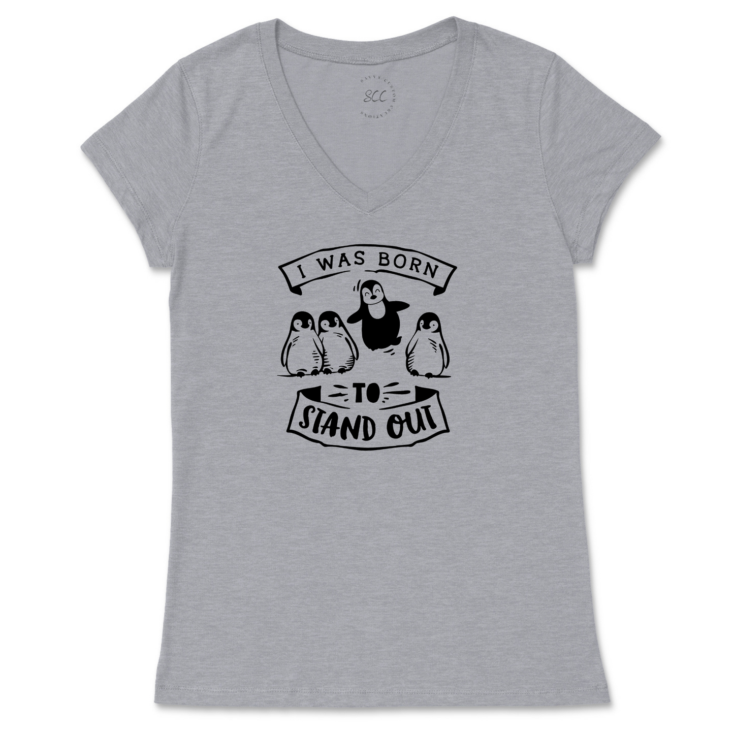 I WAS BORN TO STAND OUT - Women’s Vneck T-Shirt