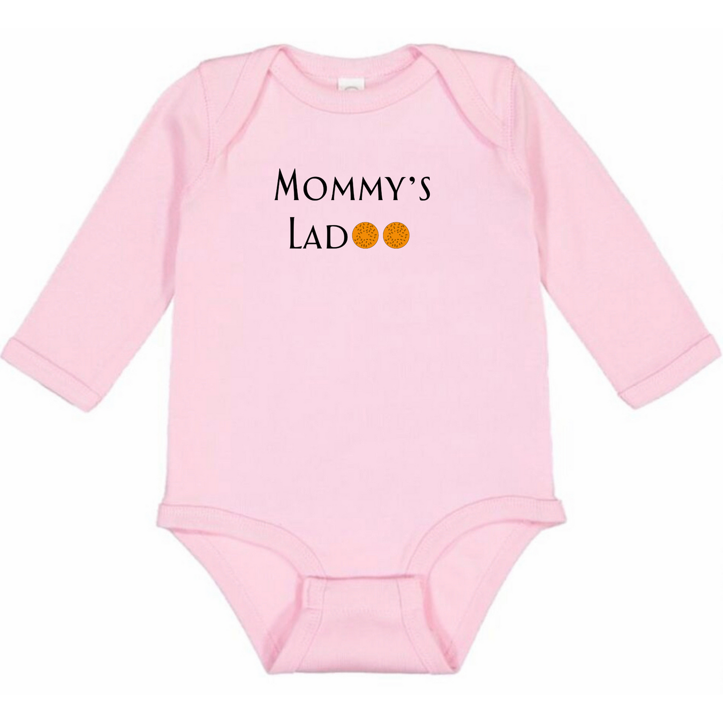 MOMMY'S LADOO (Black Font) - Long Sleeve Onesie