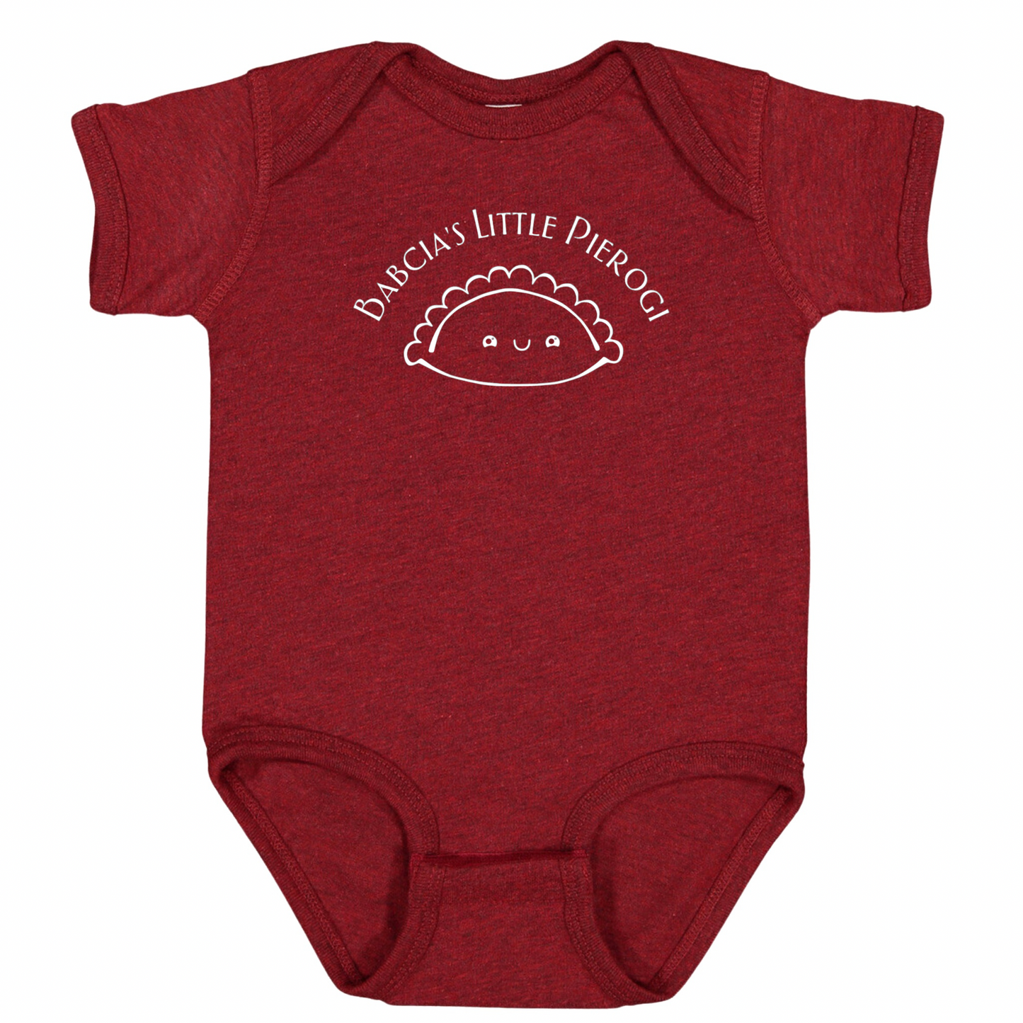 BABCIA’S LITTLE PIEROGI (White Font)- Short Sleeve Onesie