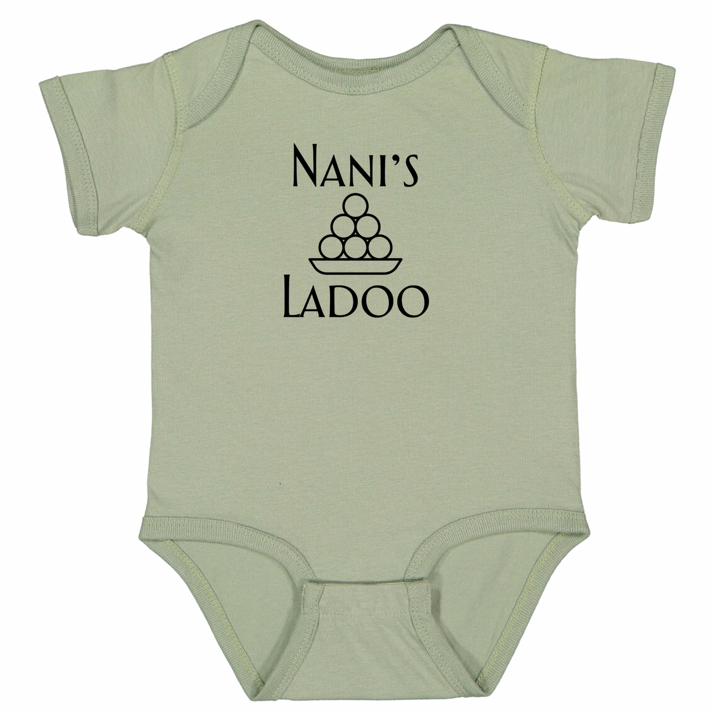 NANI’S LADOO (Black Font) - Short Sleeve Onesie