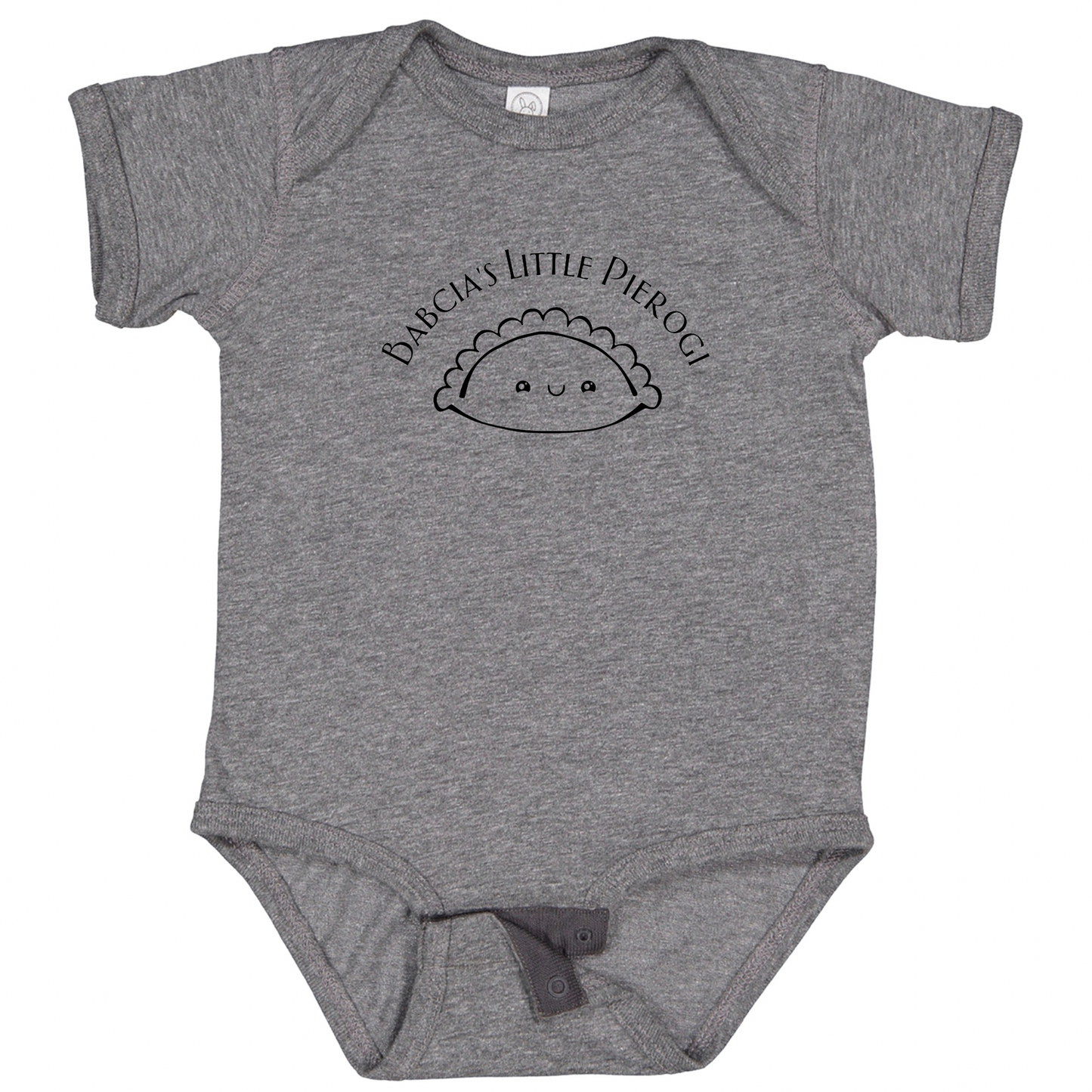 BABCIA’S LITTLE PIEROGI (Black Font) - Short Sleeve Onesie