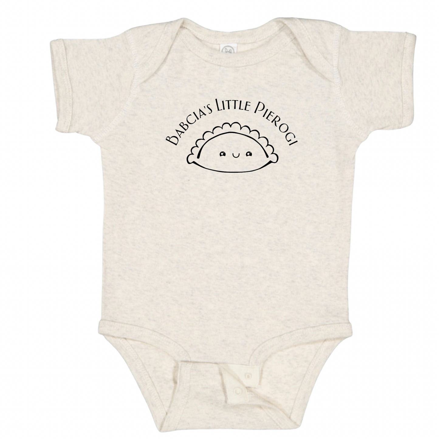 BABCIA’S LITTLE PIEROGI (Black Font) - Short Sleeve Onesie