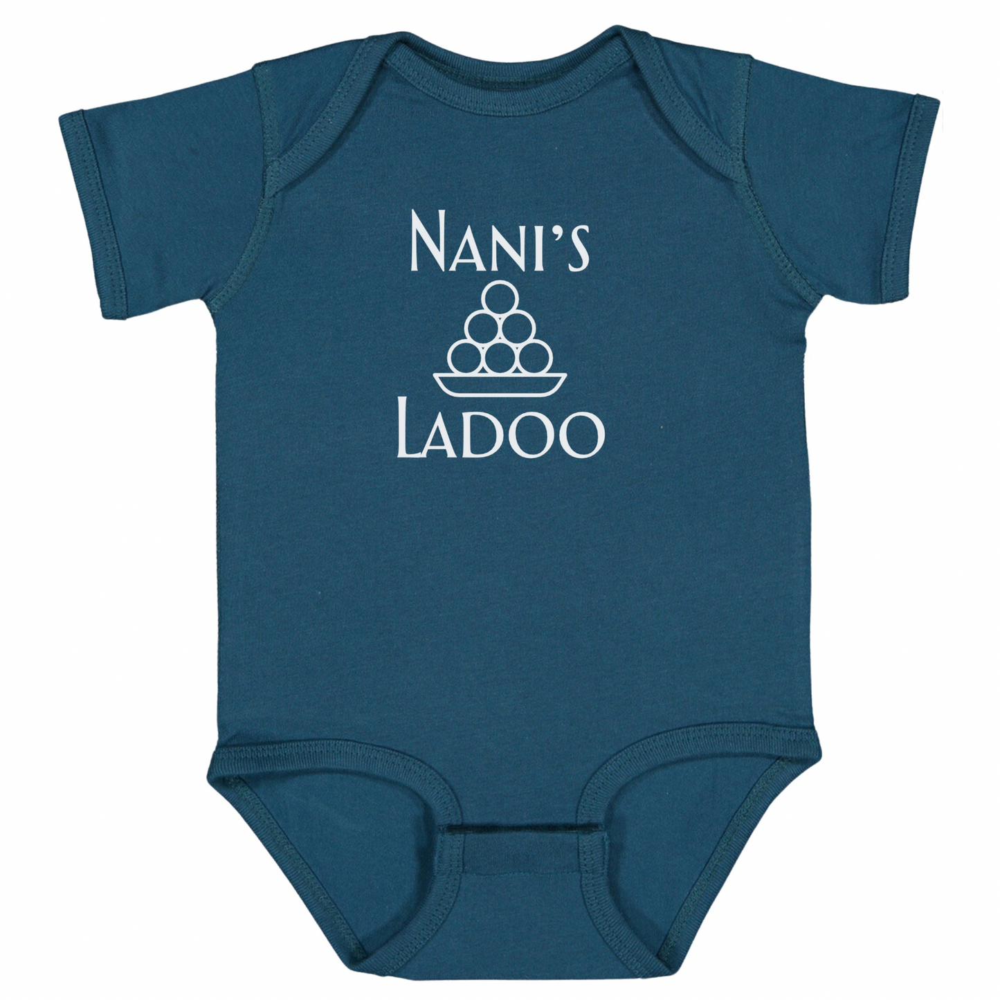 NANI’S LADOO (White Font)- Short Sleeve Onesie