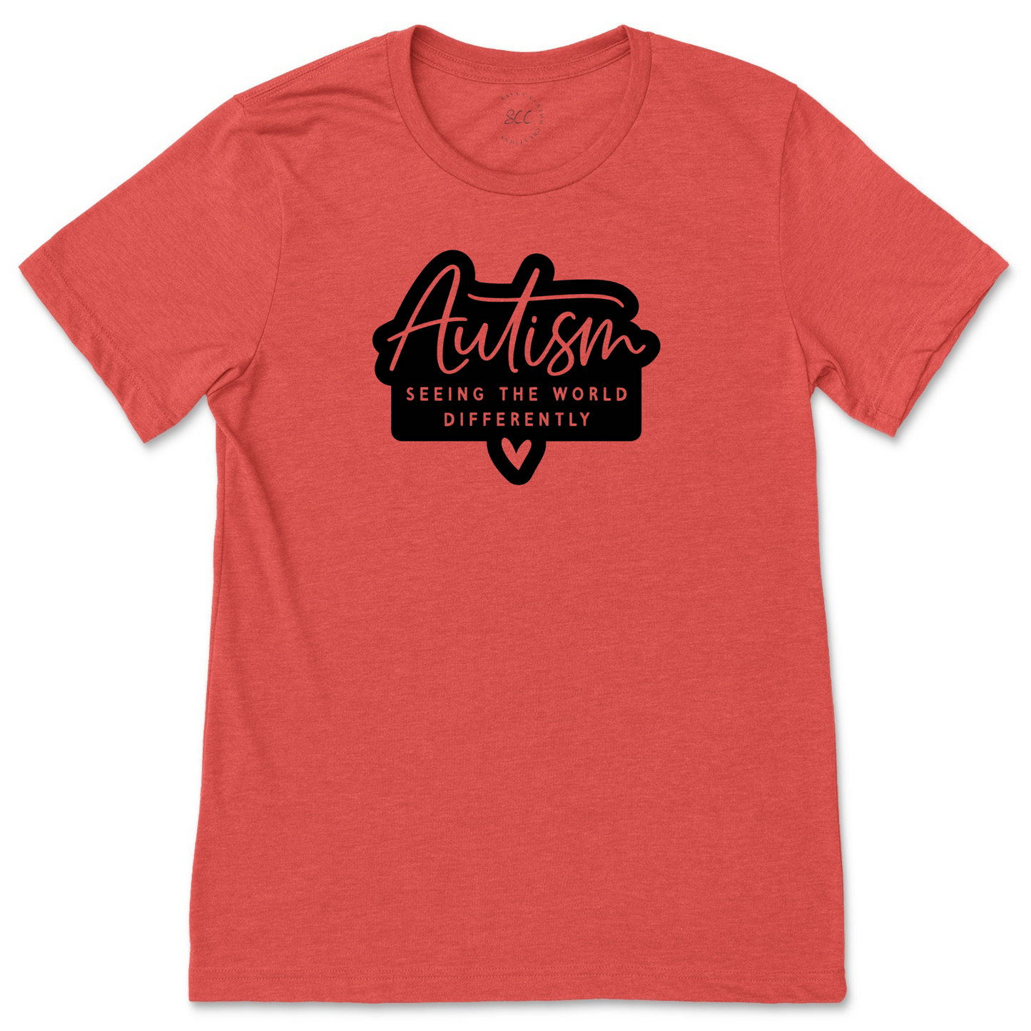 AUTISM SEEING THE WORLD DIFFERENTLY (Black Font) - Unisex crewneck T-shirt