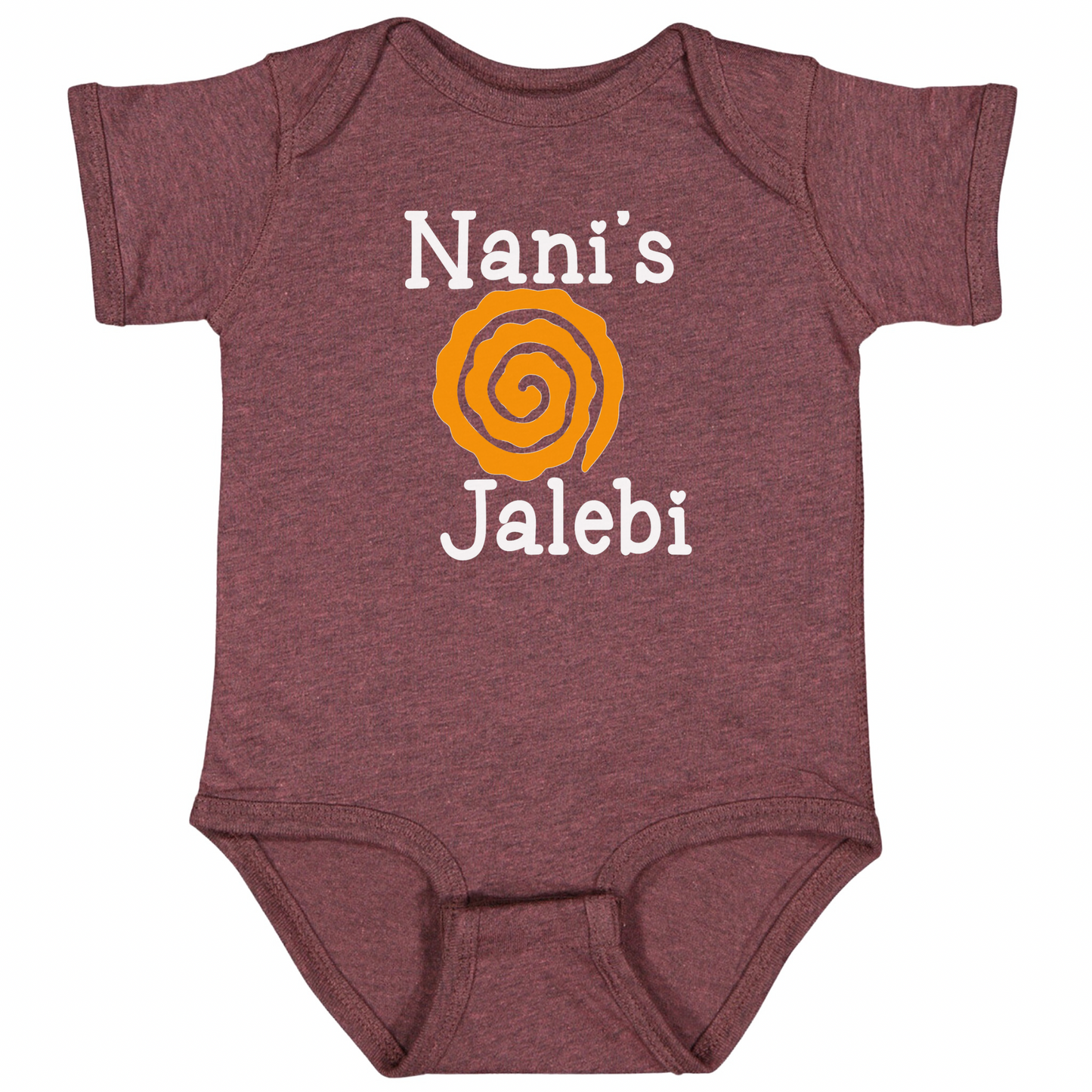 NANI’S Jalebi (White Font)- Short Sleeve Onesie