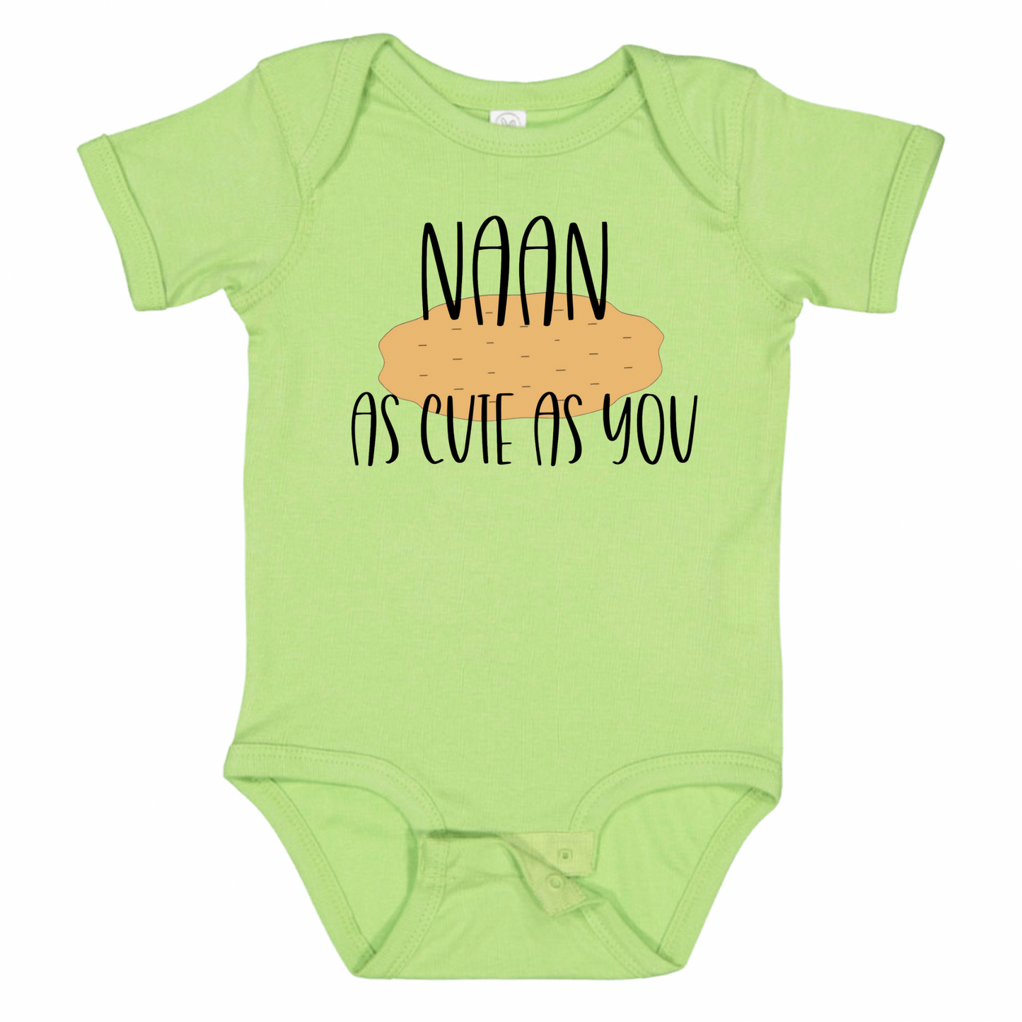 NAAN AS CUTE AS YOU (Black Font) - Short Sleeve Onesie