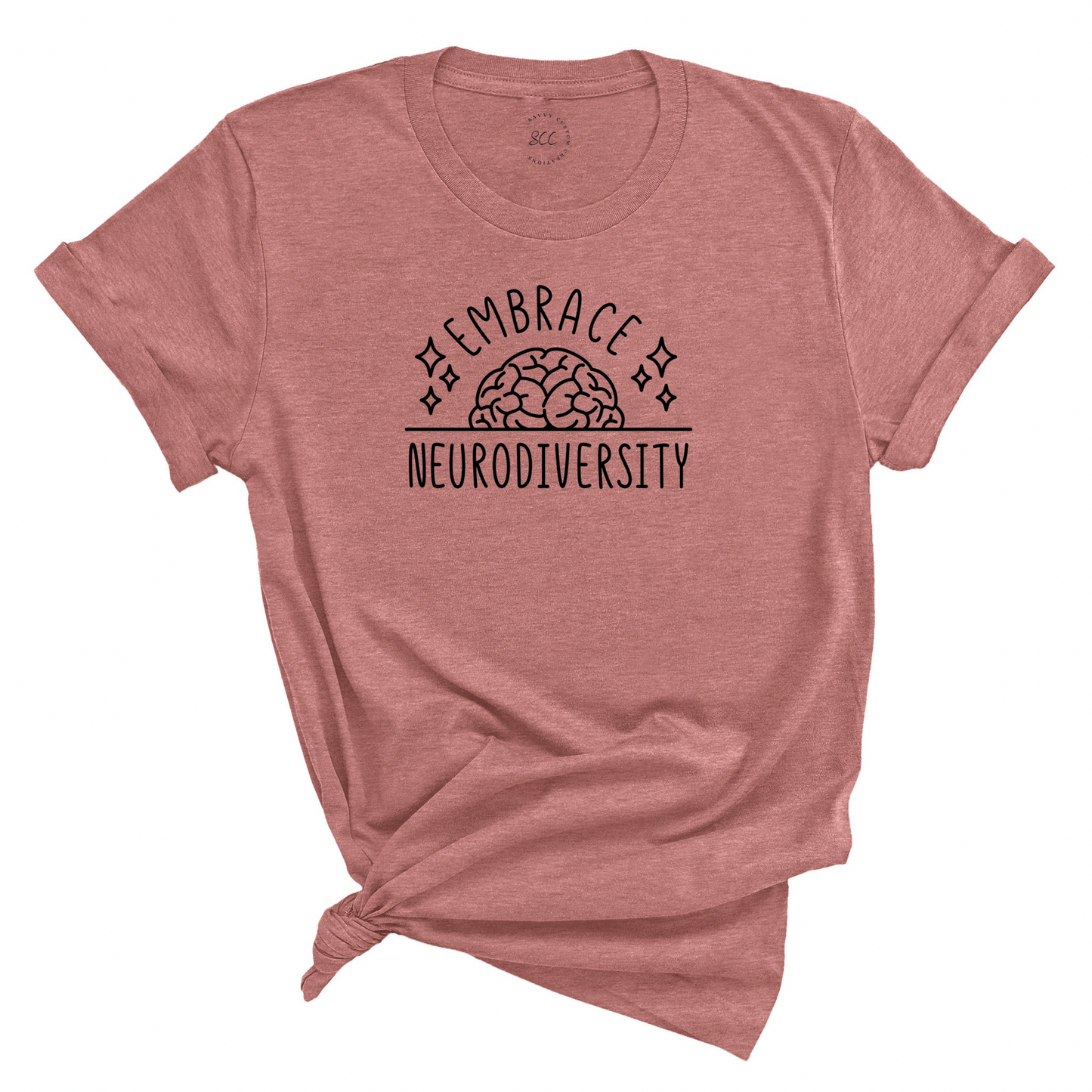 EMBRACE NEURODIVERSITY (Black Font) - Unisex crewneck T-shirt