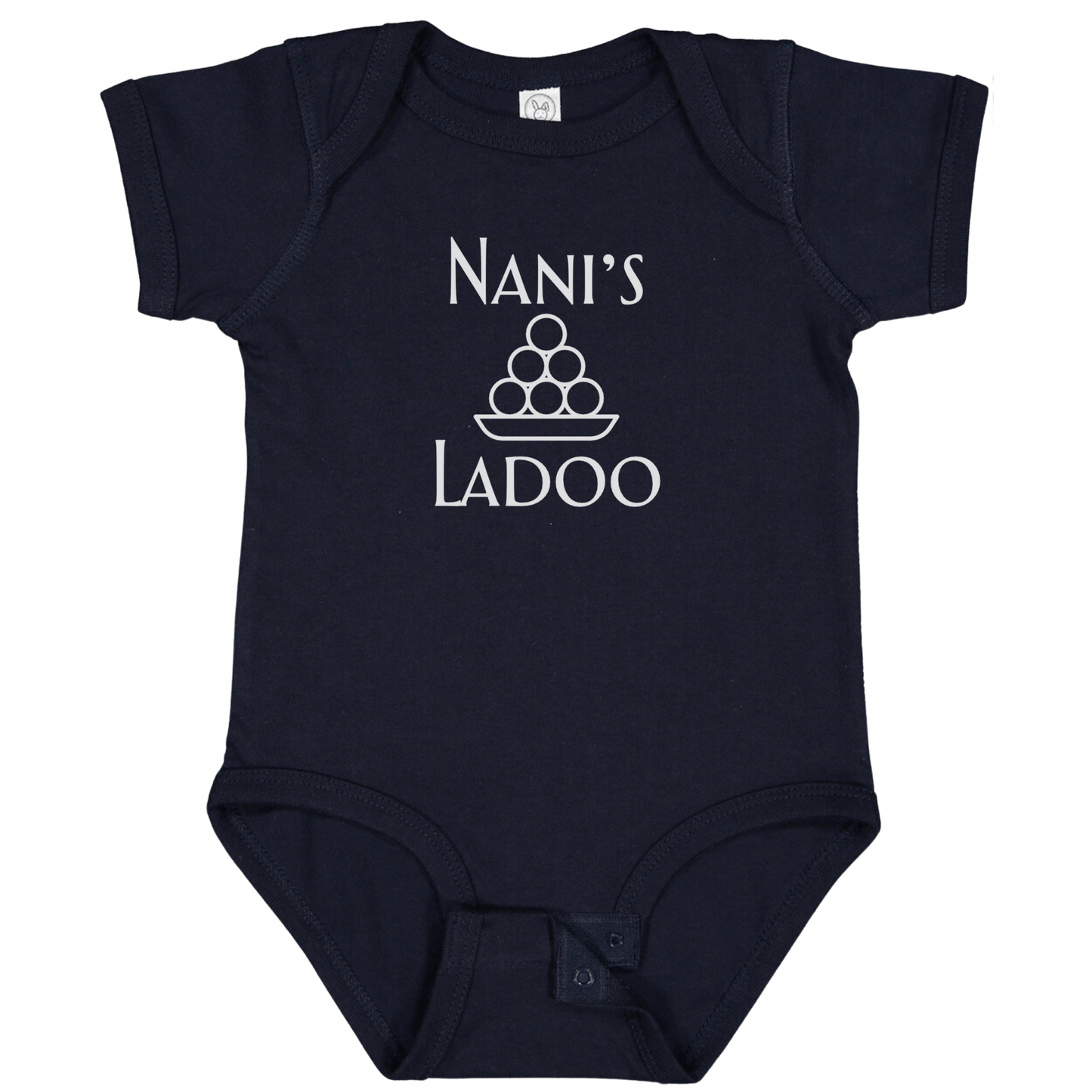 NANI’S LADOO (White Font)- Short Sleeve Onesie