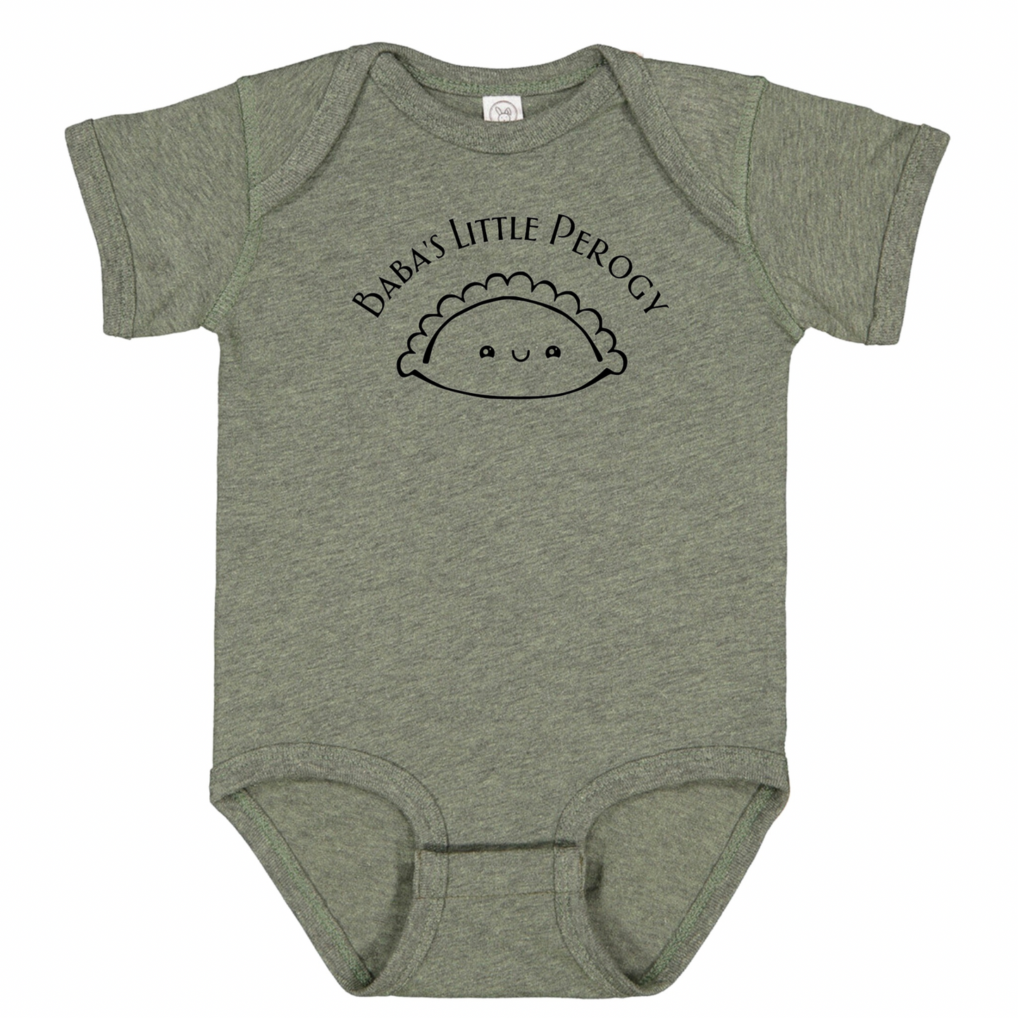 BABA’S LITTLE PEROGY (Black Font) - Short Sleeve Onesie