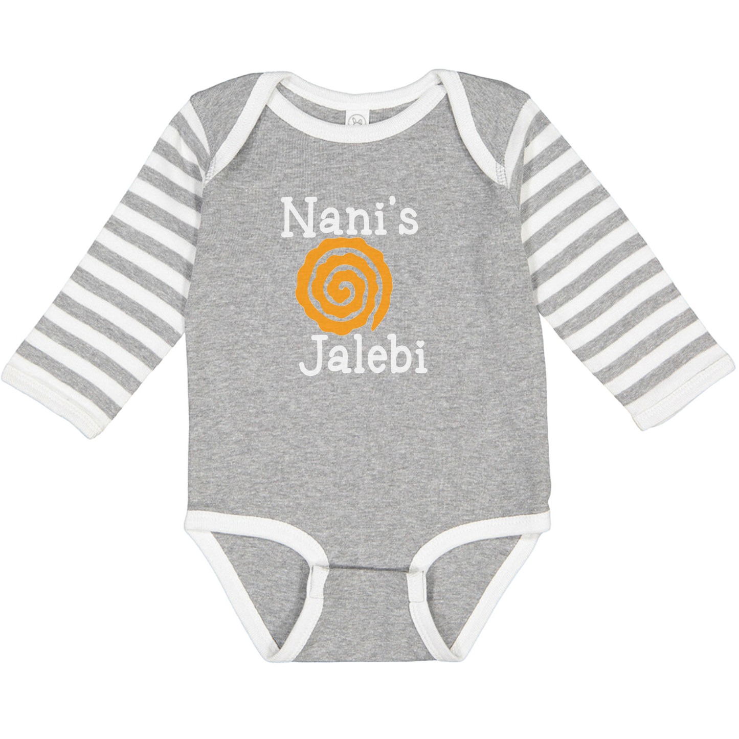 NANI'S JALEBI (White Font) - Long Sleeve Onesie