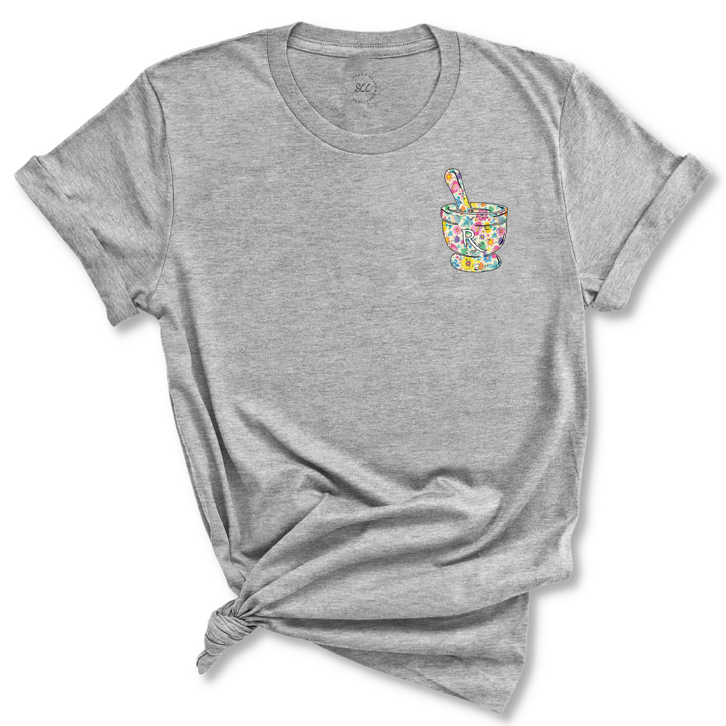 RX FLORAL MORTAR AND PESTLE - Unisex T-Shirt