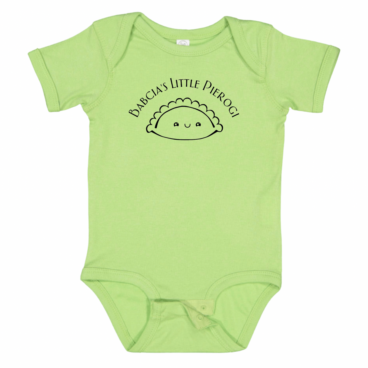 BABCIA’S LITTLE PIEROGI (Black Font) - Short Sleeve Onesie