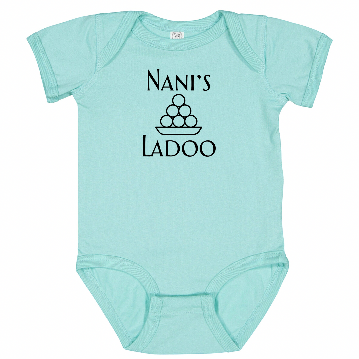 NANI’S LADOO (Black Font) - Short Sleeve Onesie