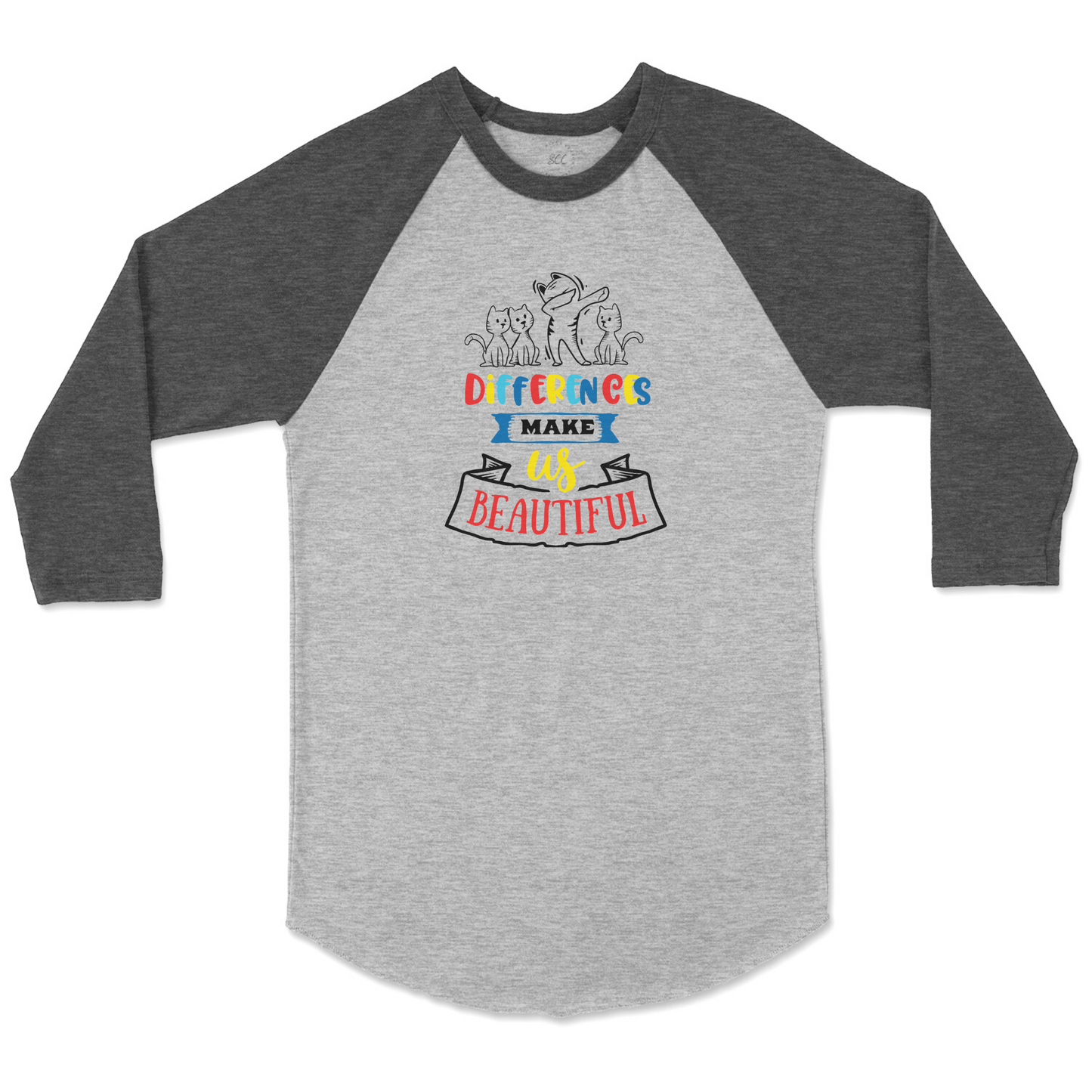 DIFFERENCES MAKE US BEAUTIFUL - Unisex Raglan Baseball T-Shirt