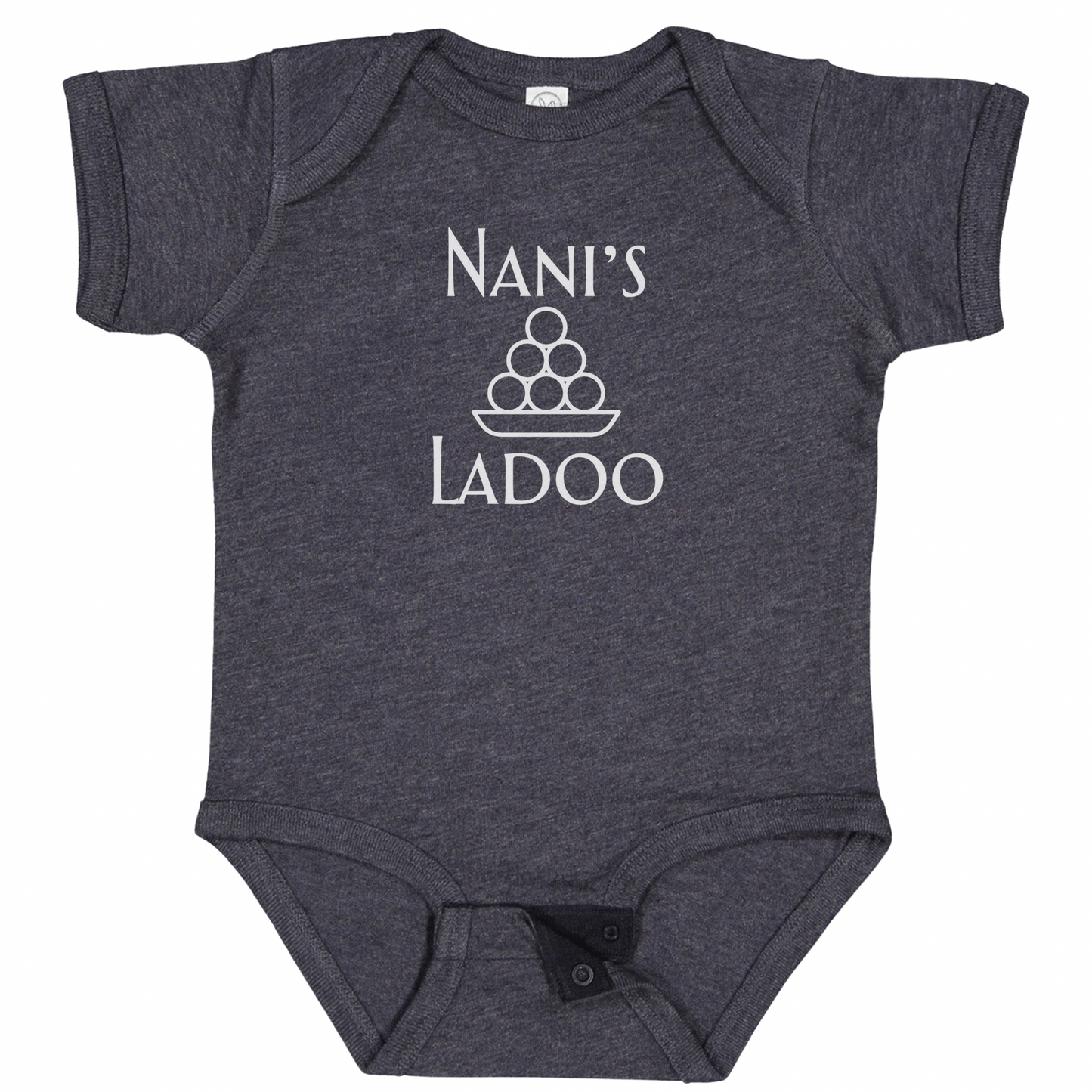 NANI’S LADOO (White Font)- Short Sleeve Onesie