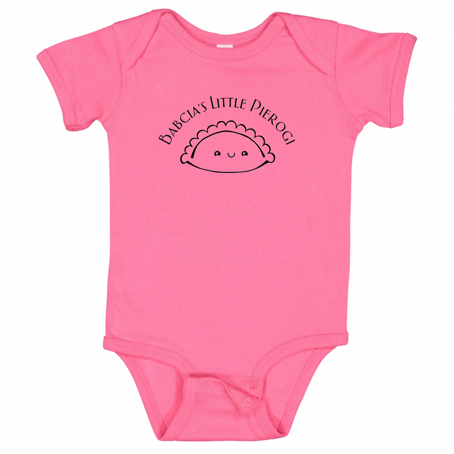 BABCIA’S LITTLE PIEROGI (Black Font) - Short Sleeve Onesie