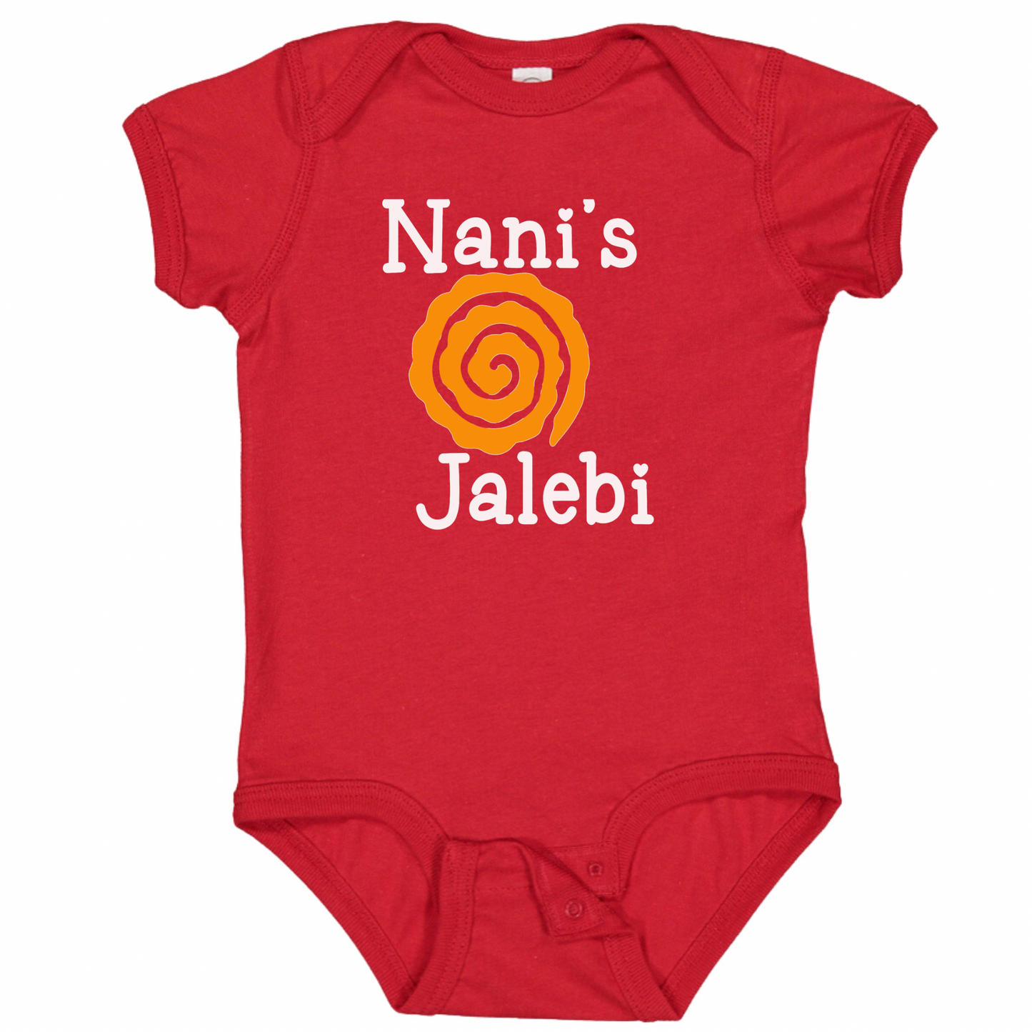 NANI’S Jalebi (White Font)- Short Sleeve Onesie