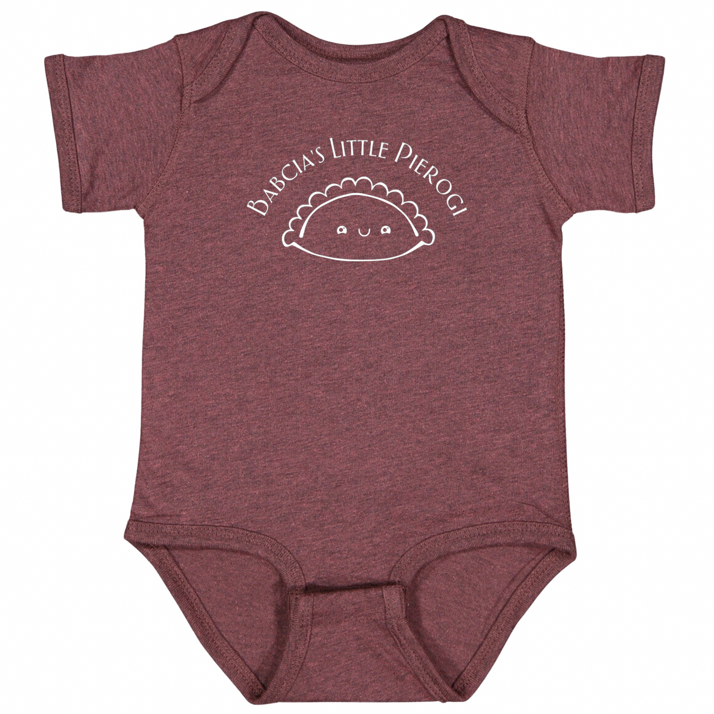 BABCIA’S LITTLE PIEROGI (White Font)- Short Sleeve Onesie