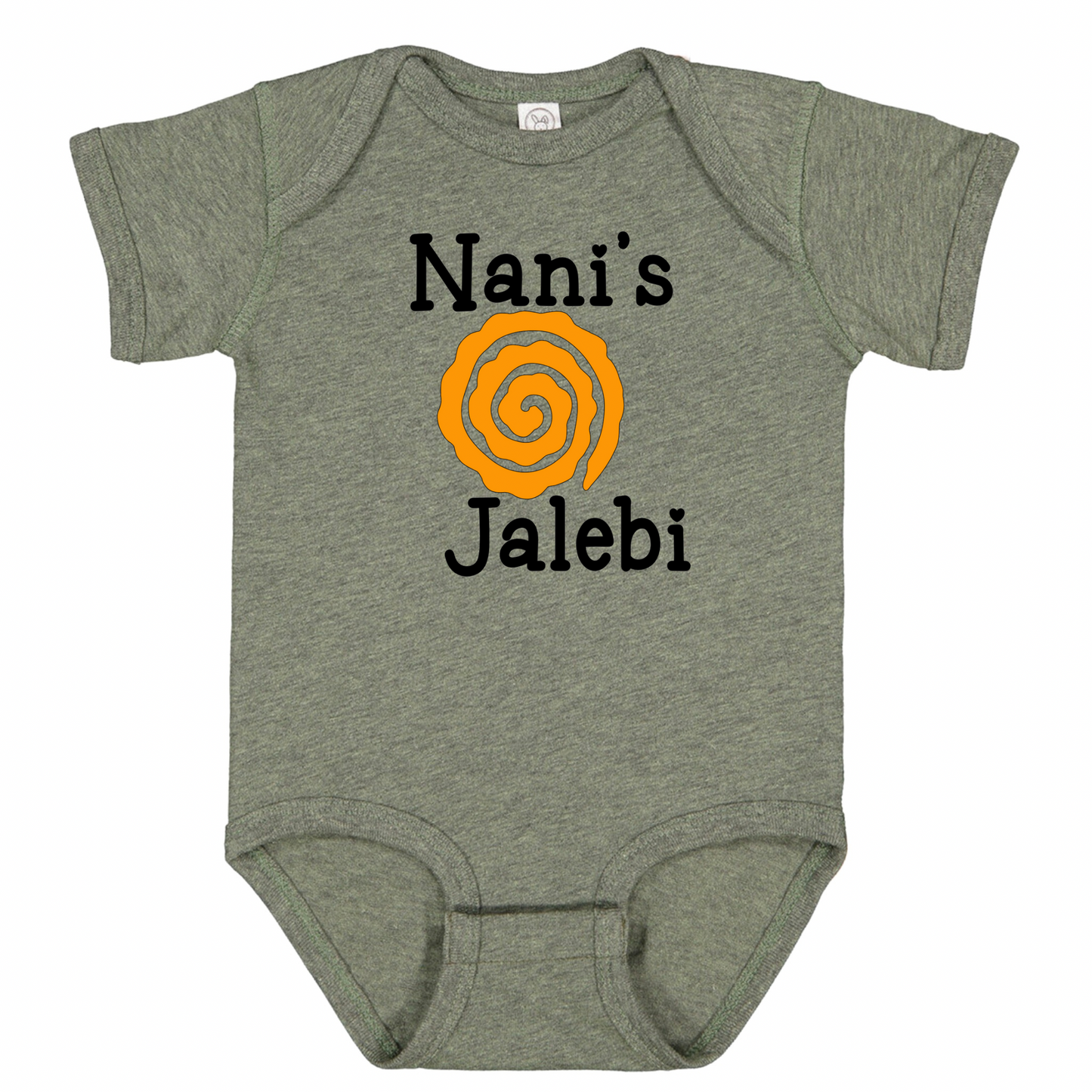 NANI’S JALEBI (Black Font) - Short Sleeve Onesie