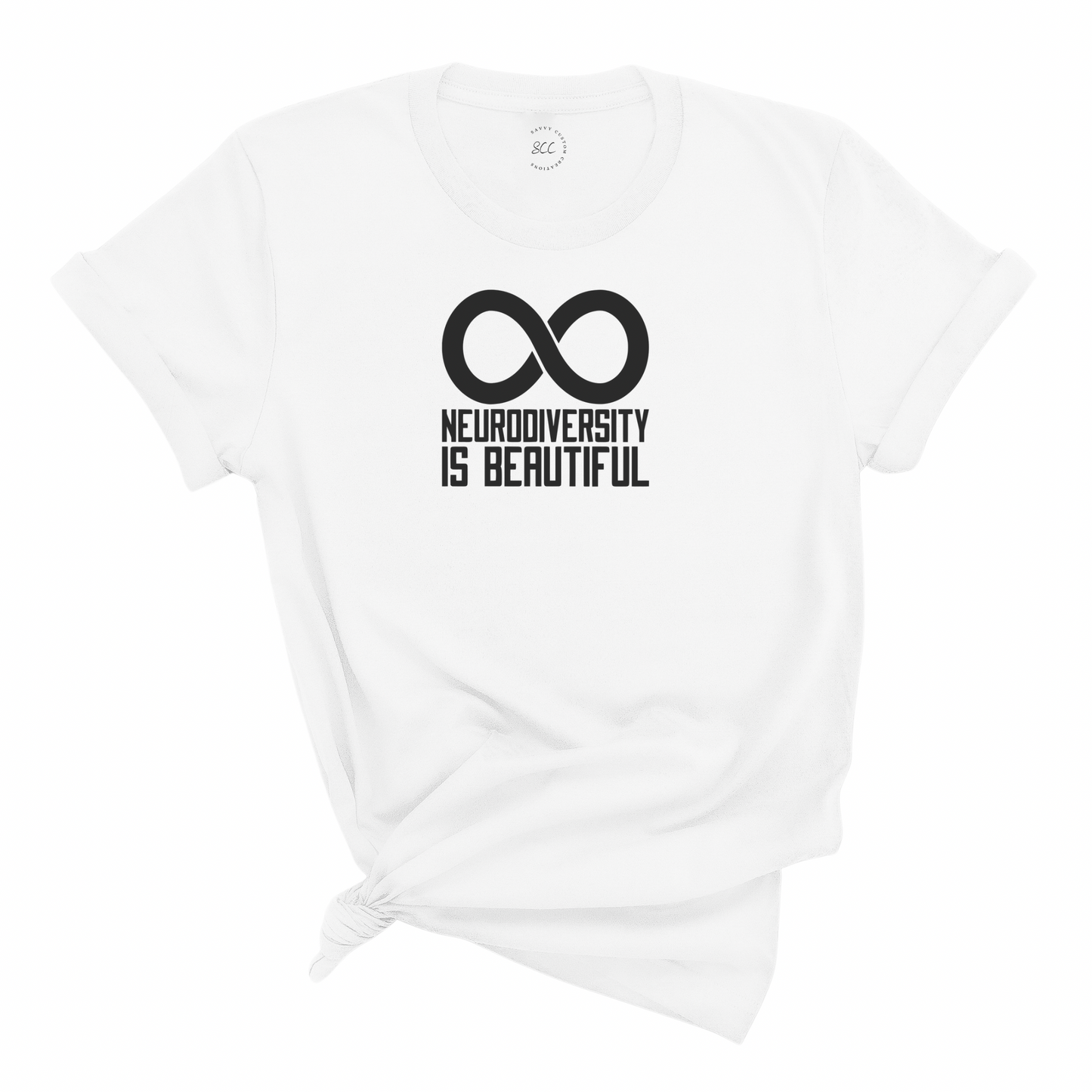 NEURODIVERSITY IS BEAUTIFUL (black font) - Unisex crewneck T-shirt
