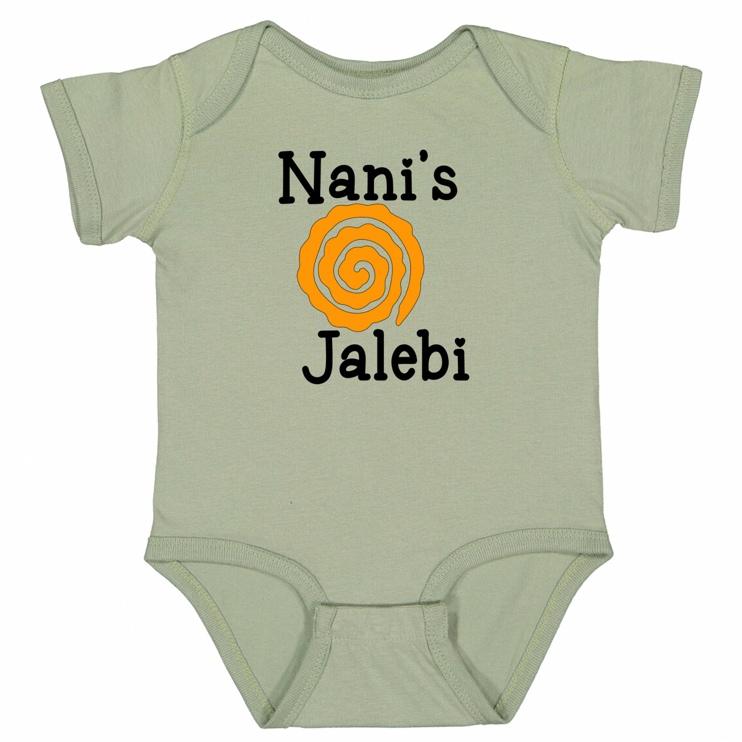 NANI’S JALEBI (Black Font) - Short Sleeve Onesie