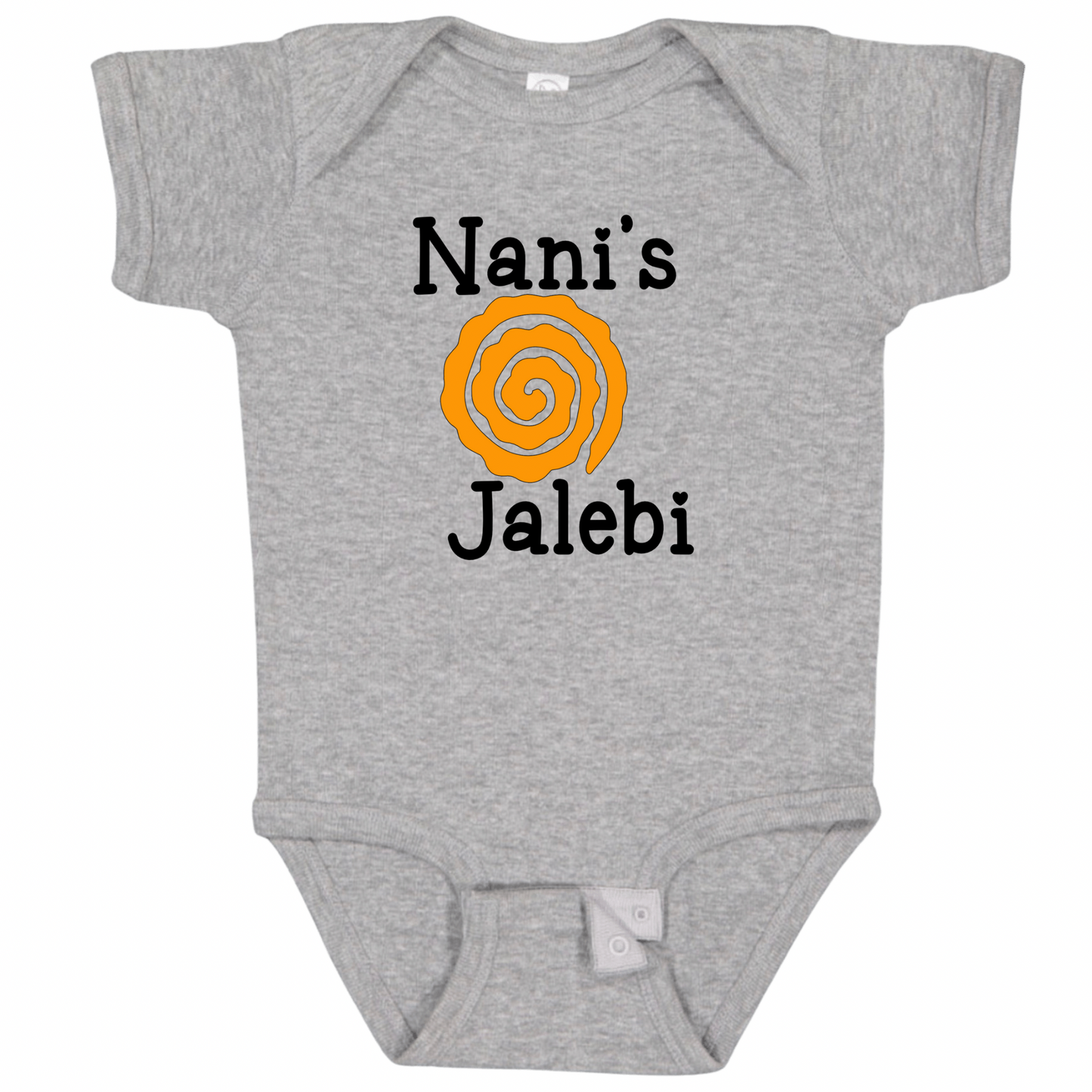 NANI’S JALEBI (Black Font) - Short Sleeve Onesie
