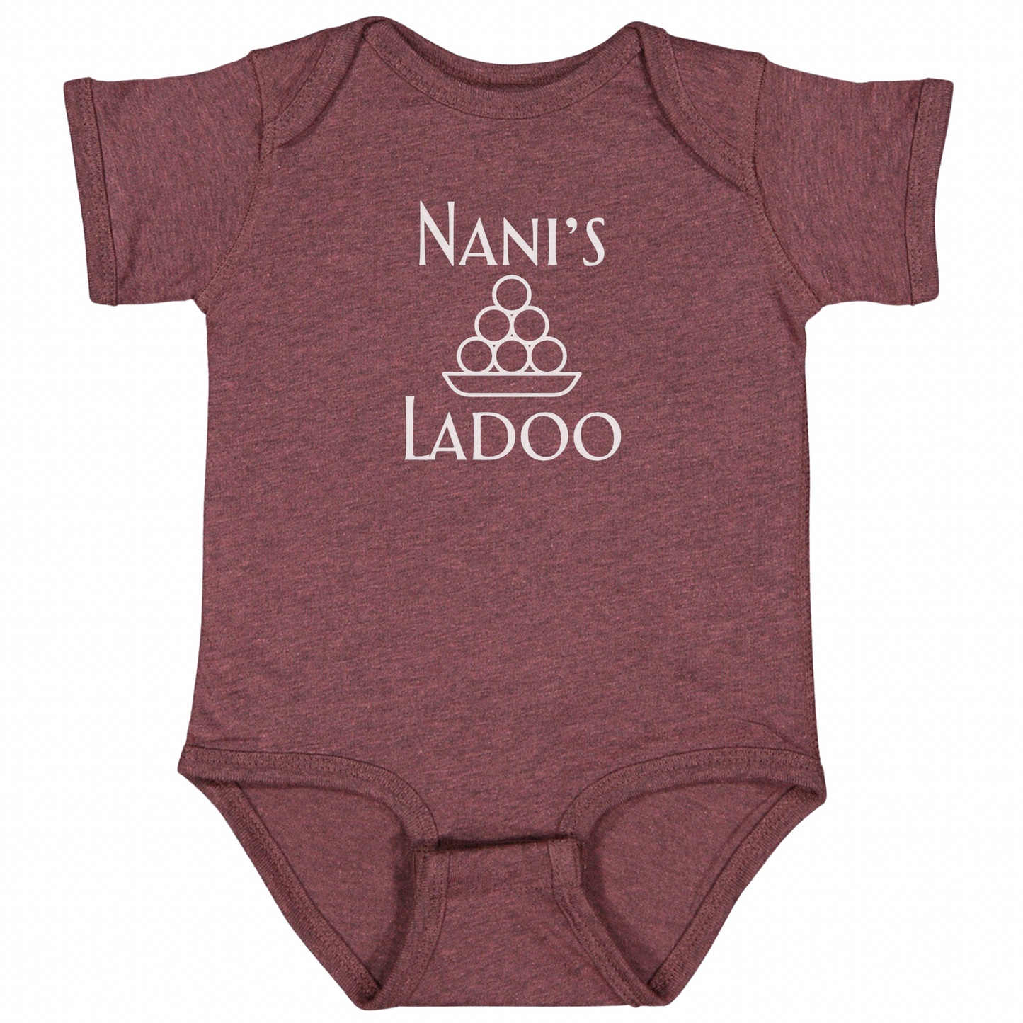 NANI’S LADOO (White Font)- Short Sleeve Onesie