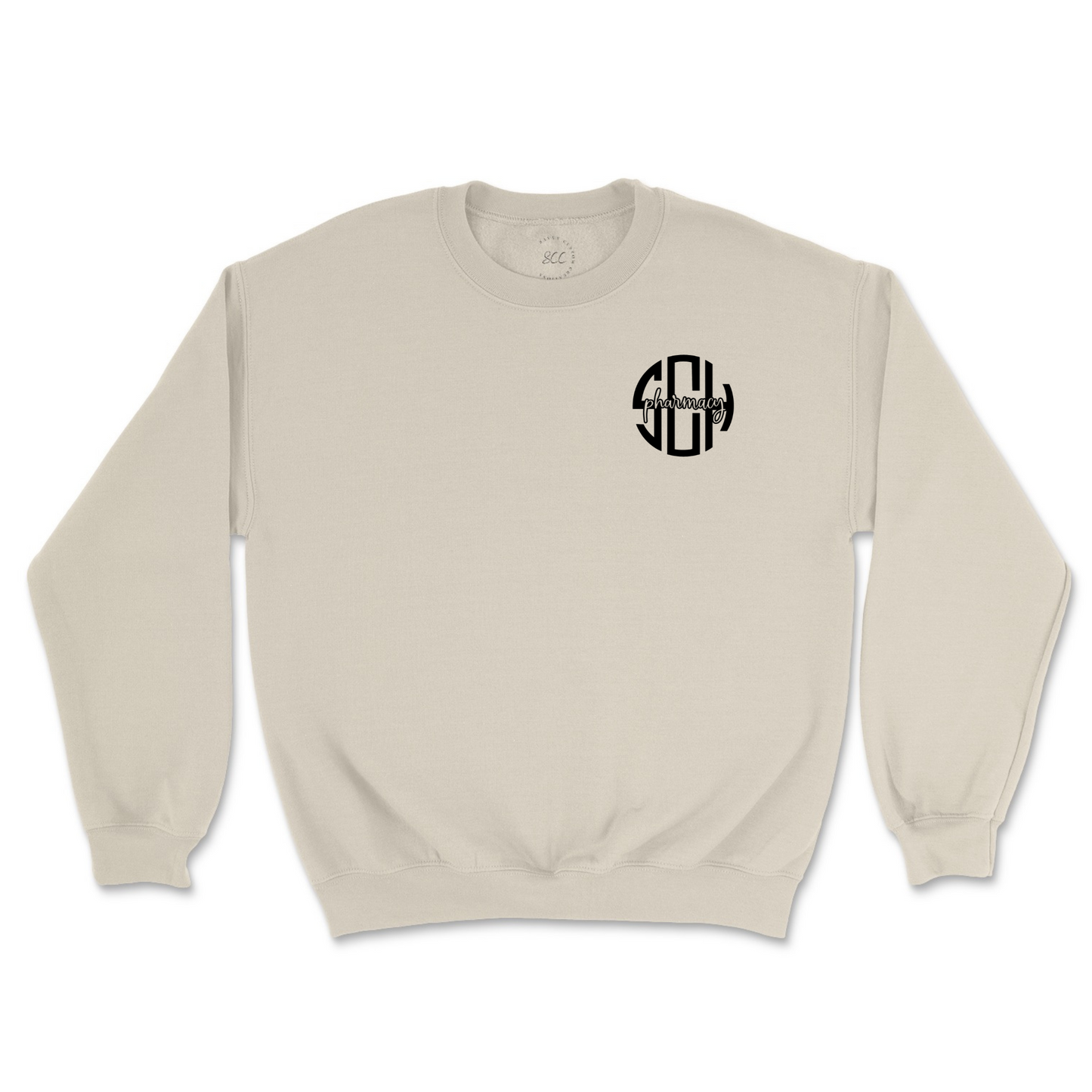 CUSTOM MONOGRAM with NAME or UNIT (left chest print) - Unisex Sweatshirt