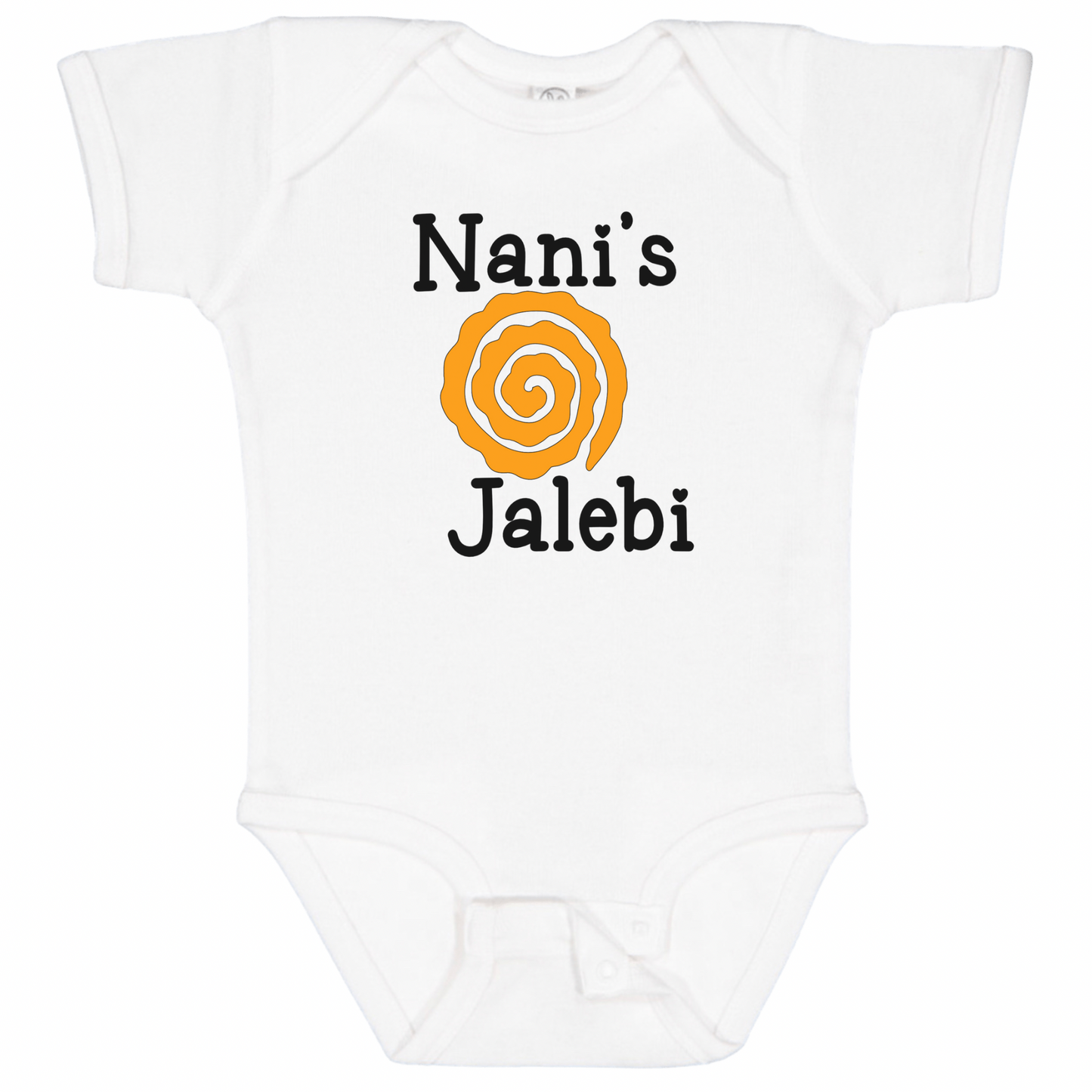 NANI’S JALEBI (Black Font) - Short Sleeve Onesie