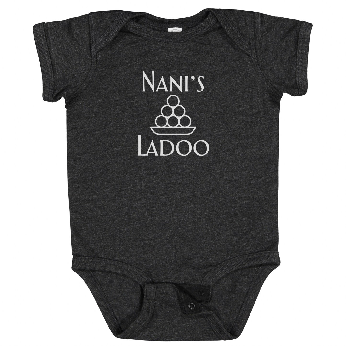 NANI’S LADOO (White Font)- Short Sleeve Onesie