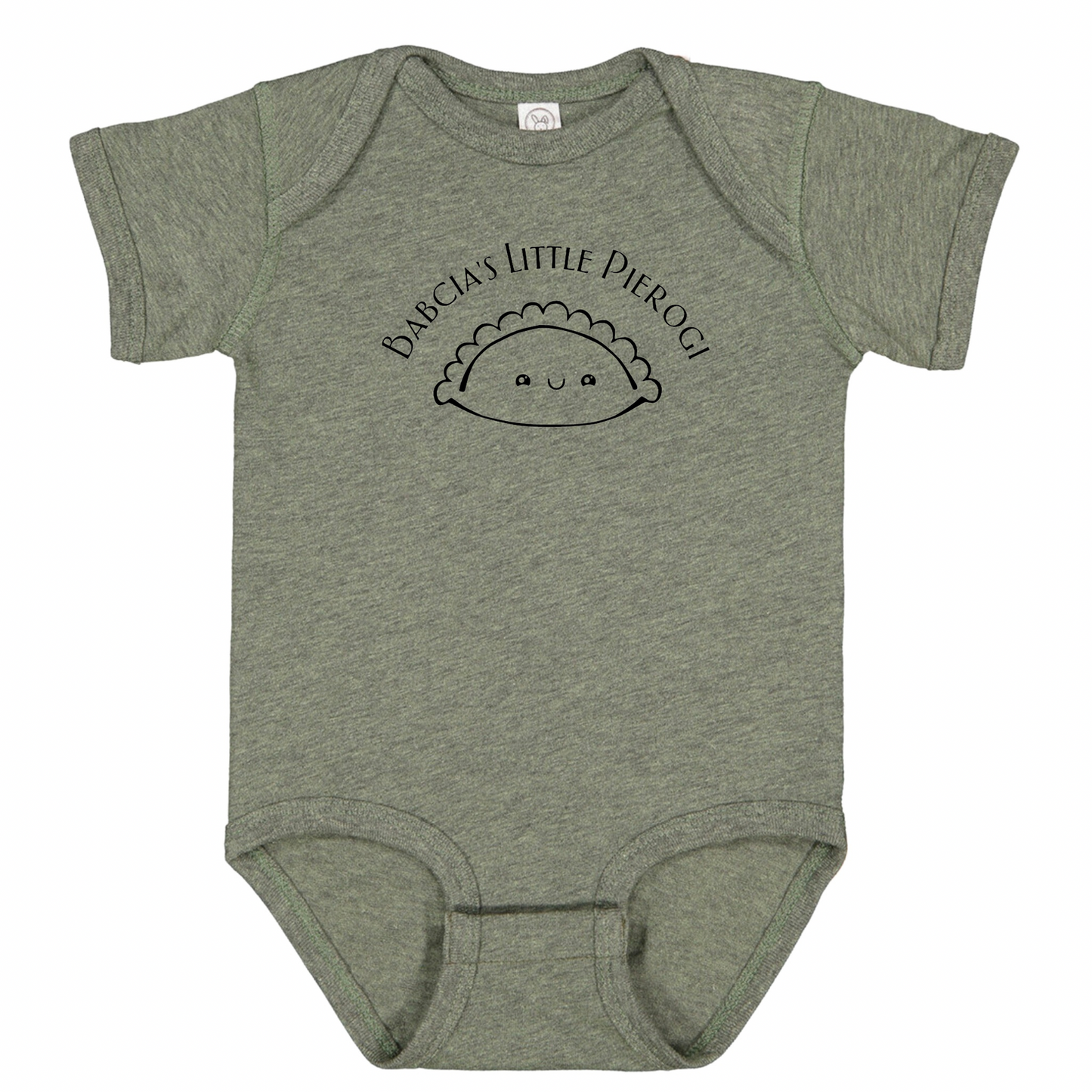 BABCIA’S LITTLE PIEROGI (Black Font) - Short Sleeve Onesie