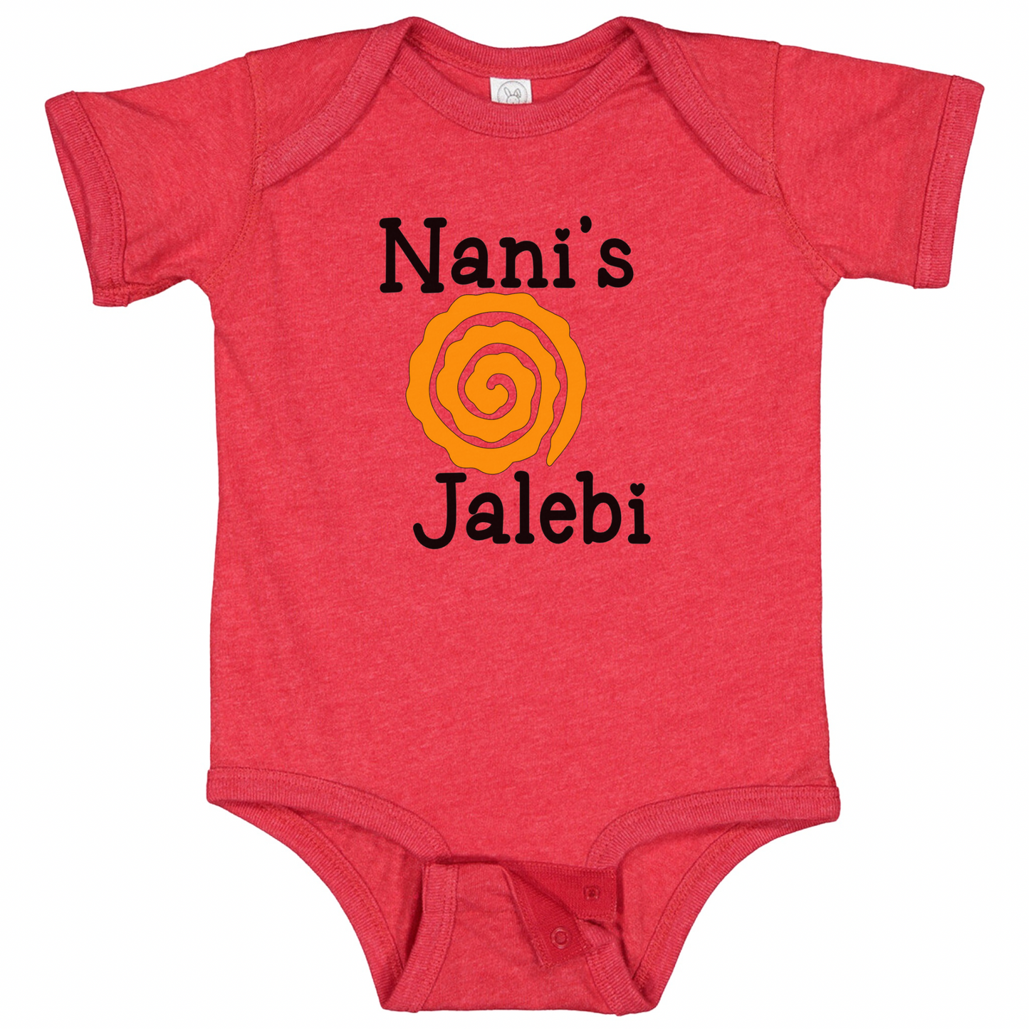 NANI’S JALEBI (Black Font) - Short Sleeve Onesie